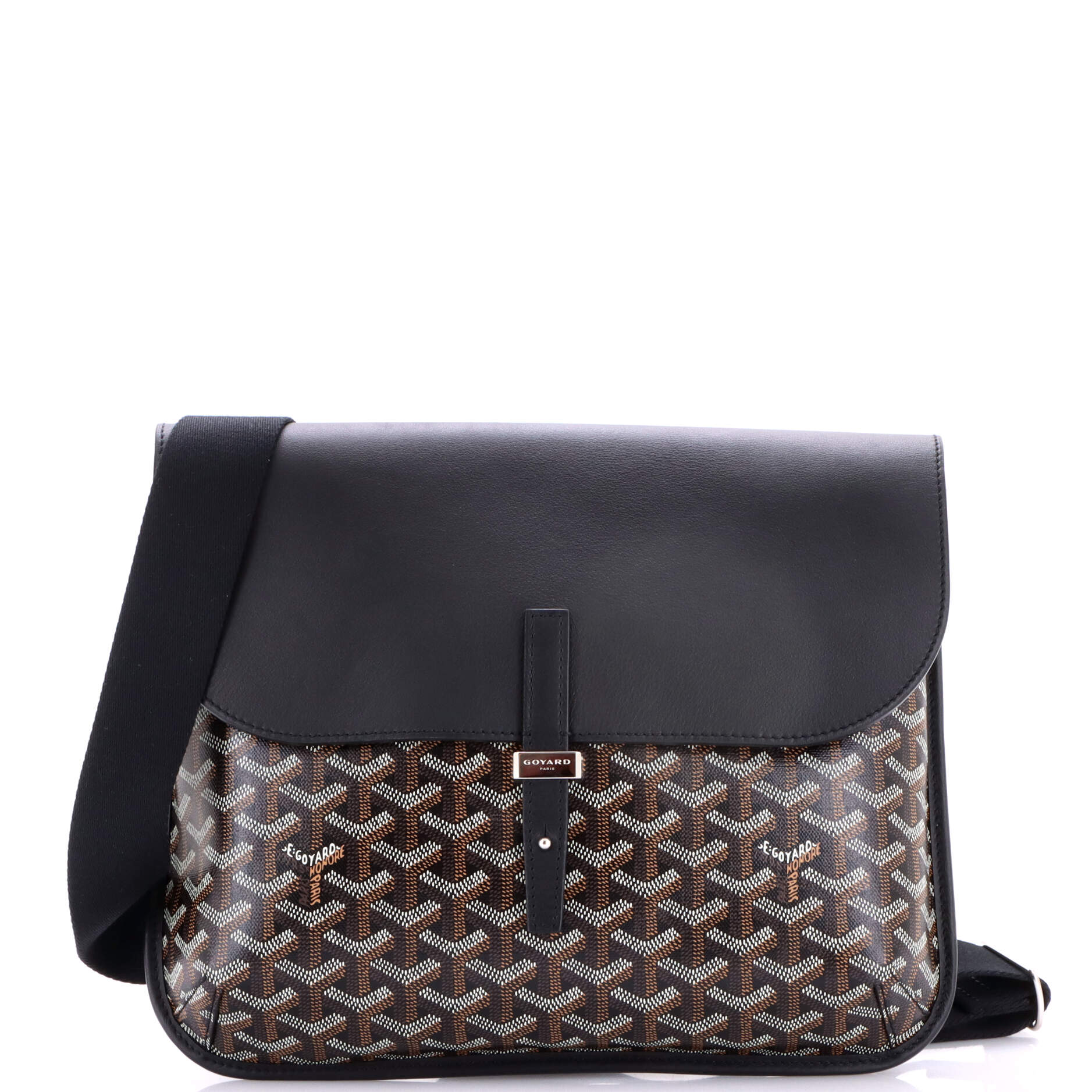 Coursier Messenger Bag Coated Canvas and Leather