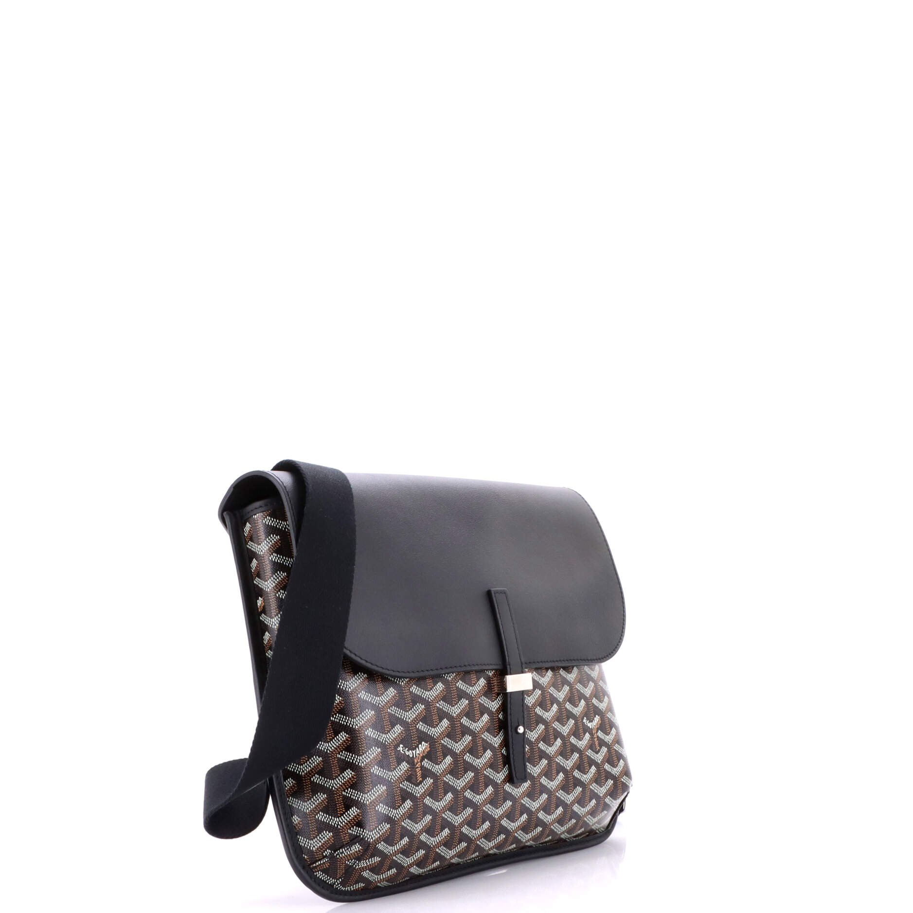 Coursier Messenger Bag Coated Canvas and Leather - Image 2