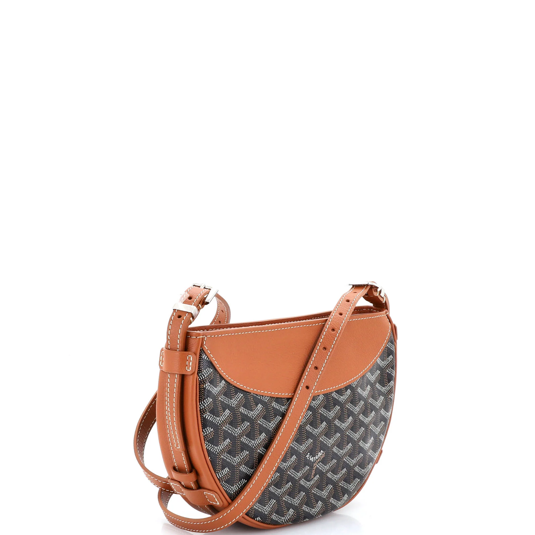 Hirondelle Shoulder Bag Coated Canvas and Leather - Image 2