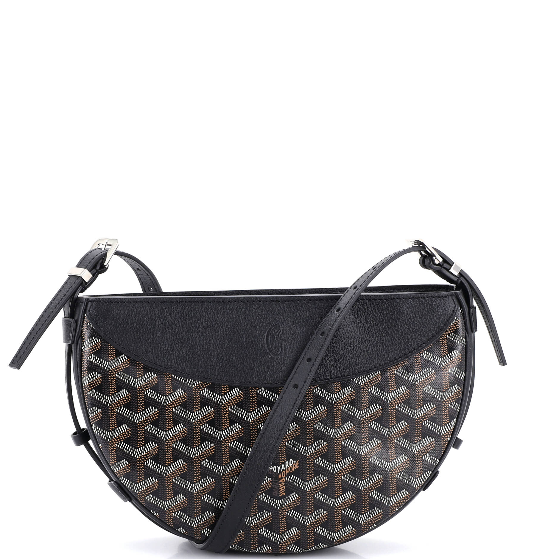 Hirondelle Shoulder Bag Coated Canvas and Leather