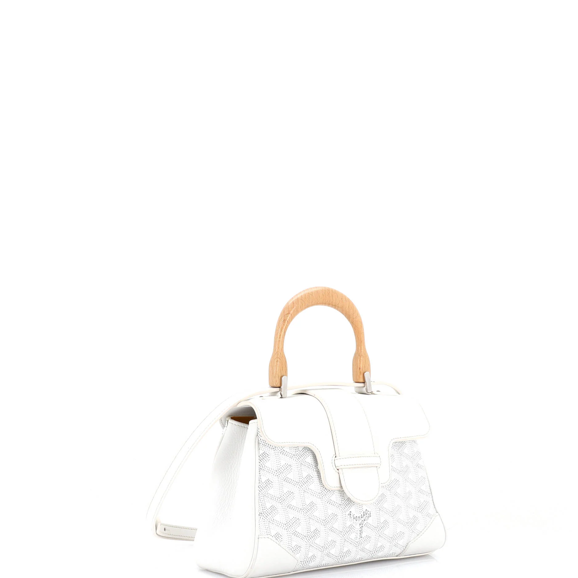 Saigon Top Handle Bag Coated Canvas with Leather Mini - Image 2