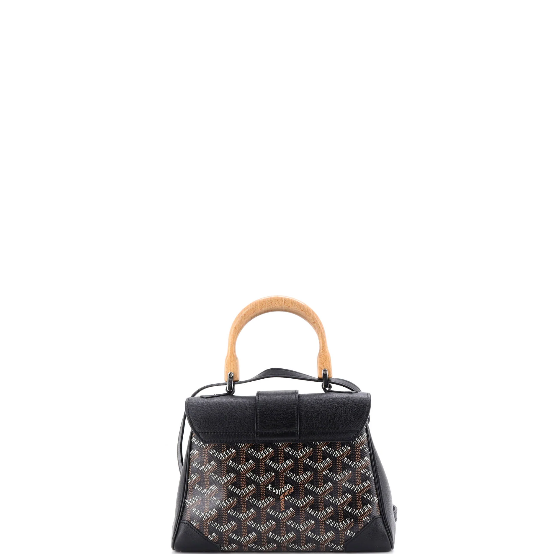 Saigon Top Handle Bag Coated Canvas with Leather Mini - Image 3