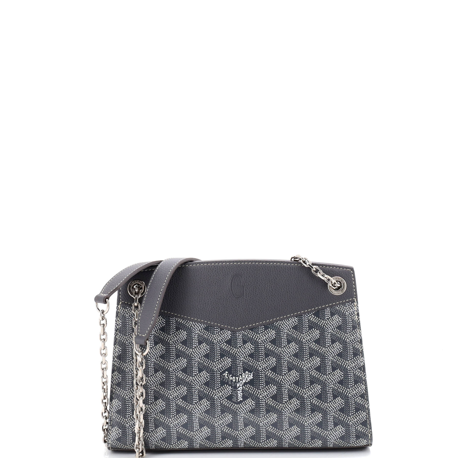 Structured Rouette Chain Shoulder Bag Coated Canvas Mini