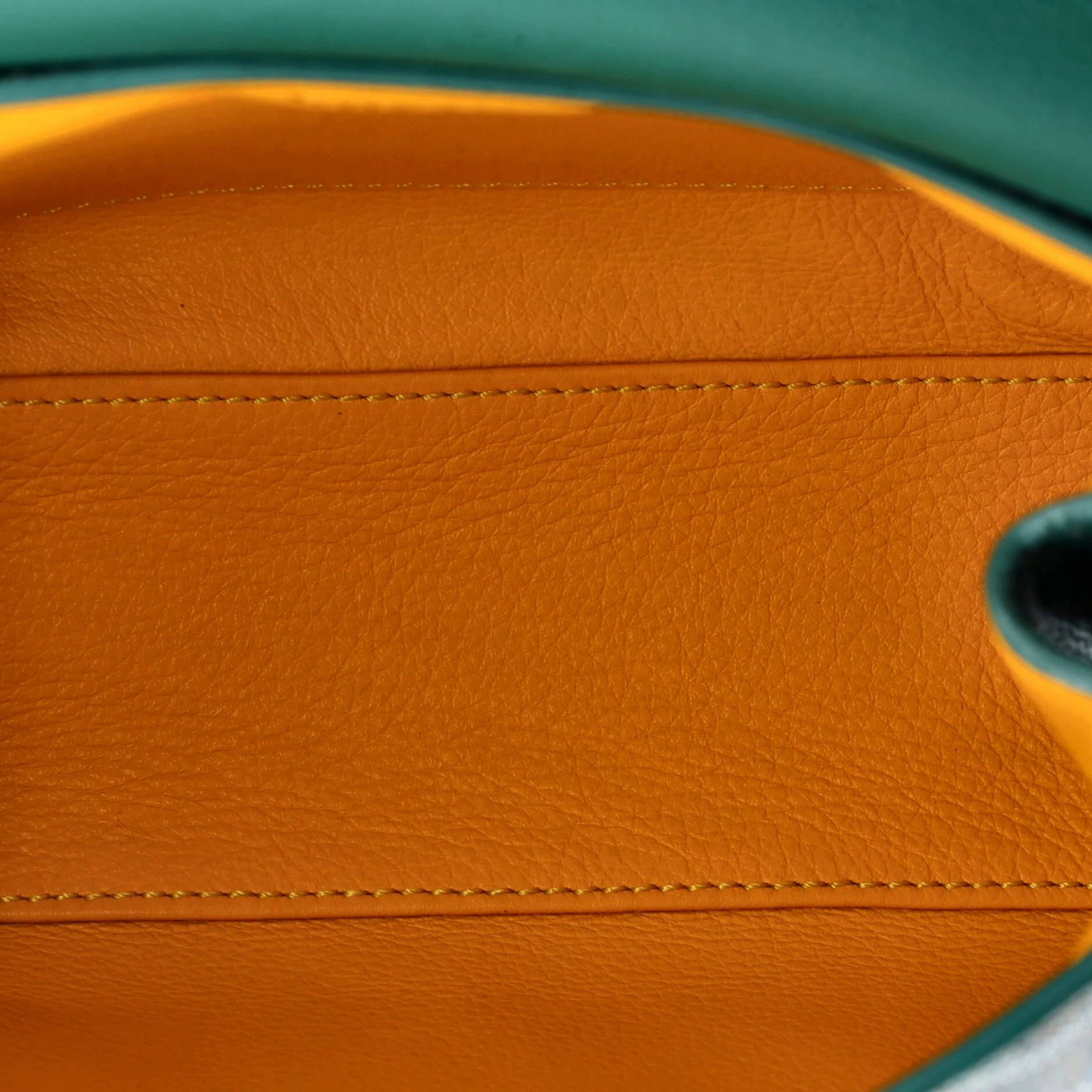 Structured Saigon Top Handle Bag Coated Canvas with Leather Mini - Image 5