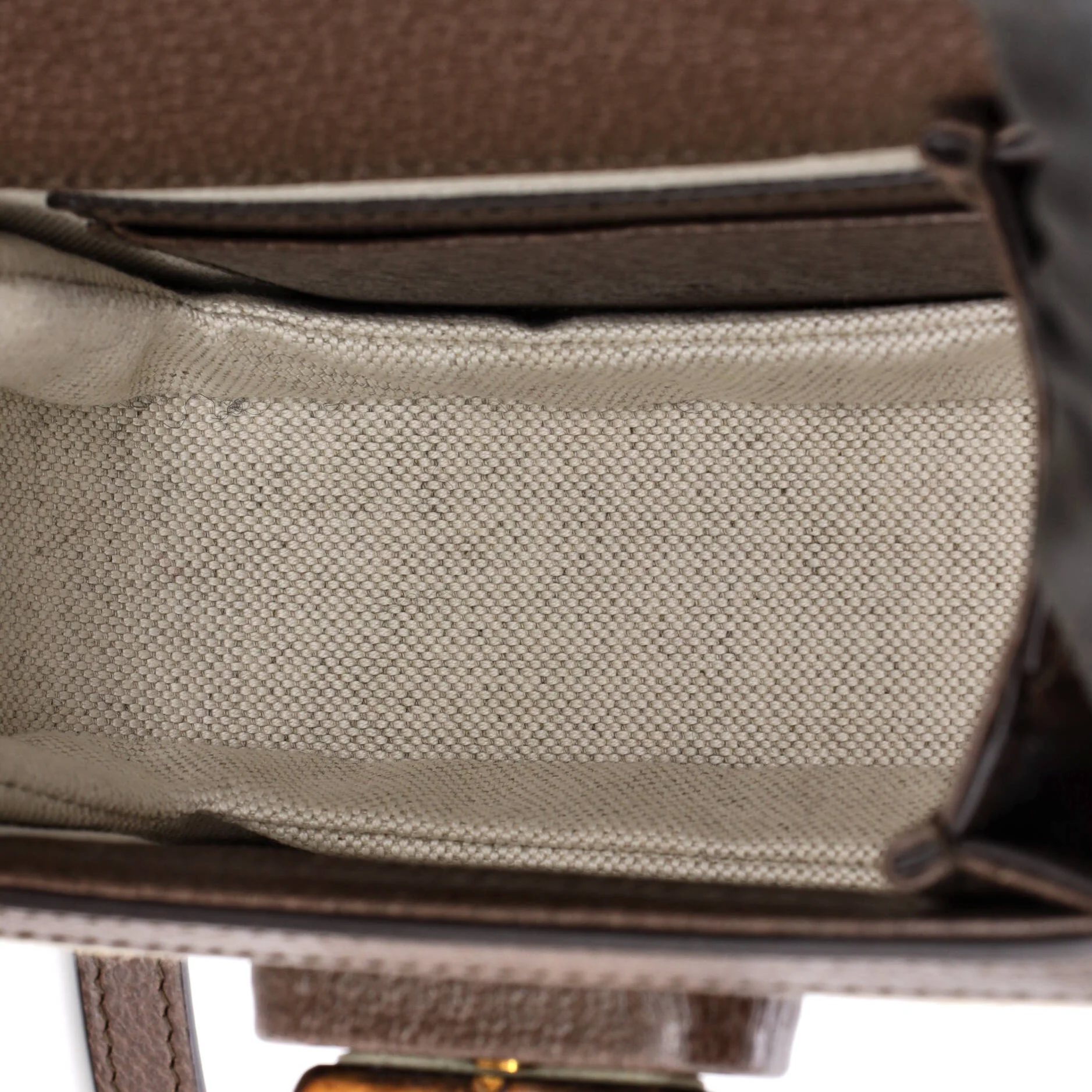 Bamboo 1947 Top Handle Bag Jumbo GG Canvas Mini - Image 5