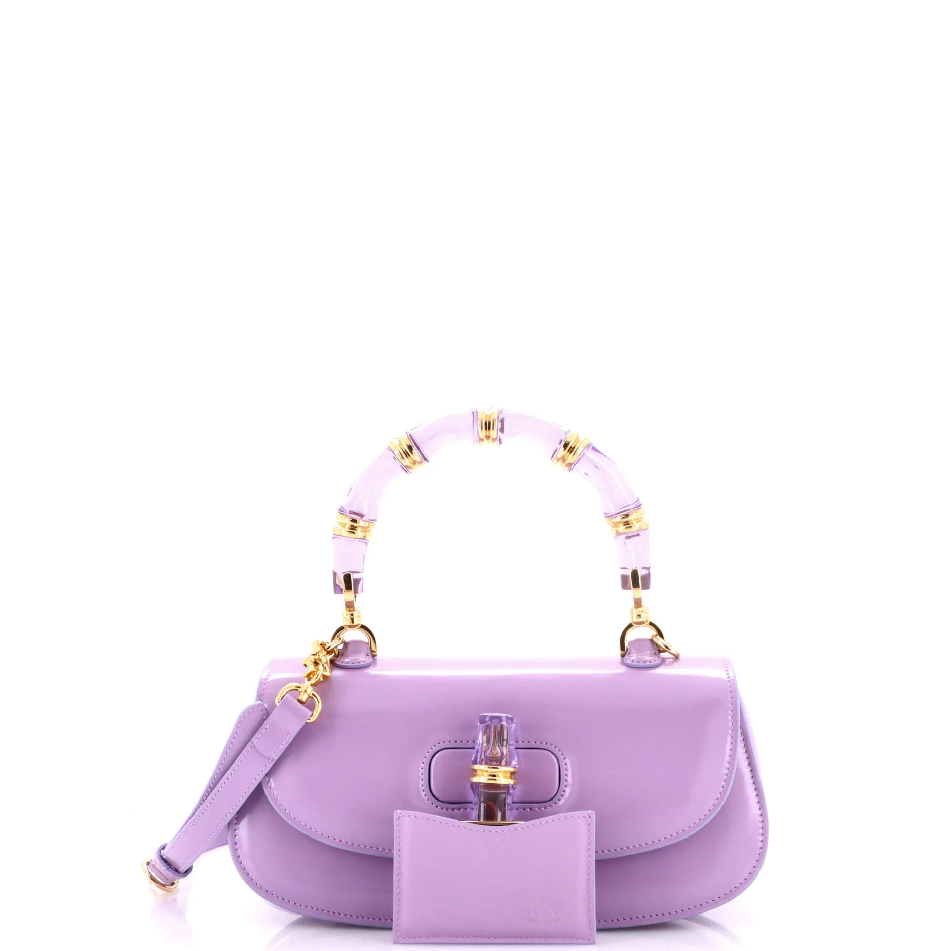 Bamboo Diva Top Handle Bag Polished Leather Medium - Image 2