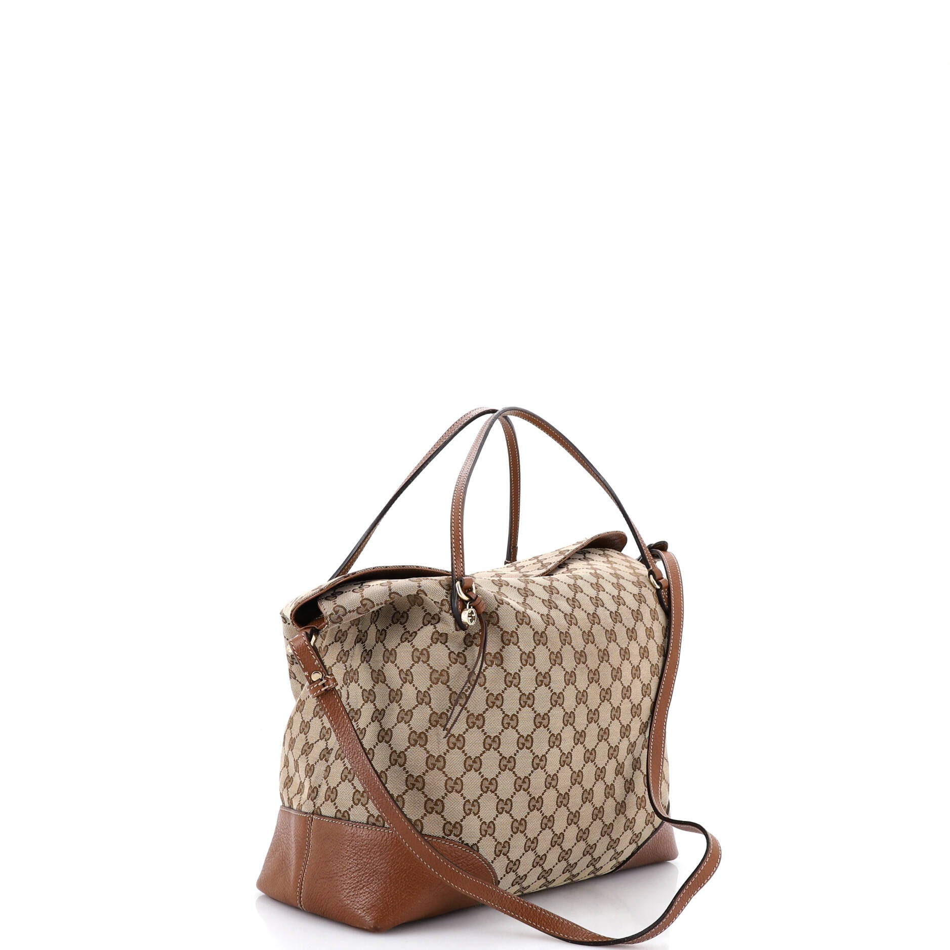 Bree Convertible Top Handle Bag GG Canvas with Leather Large - Image 2