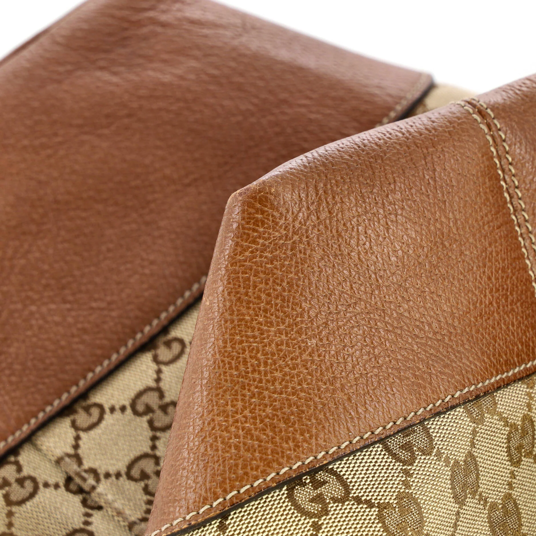 Bree Convertible Top Handle Bag GG Canvas with Leather Large - Image 7