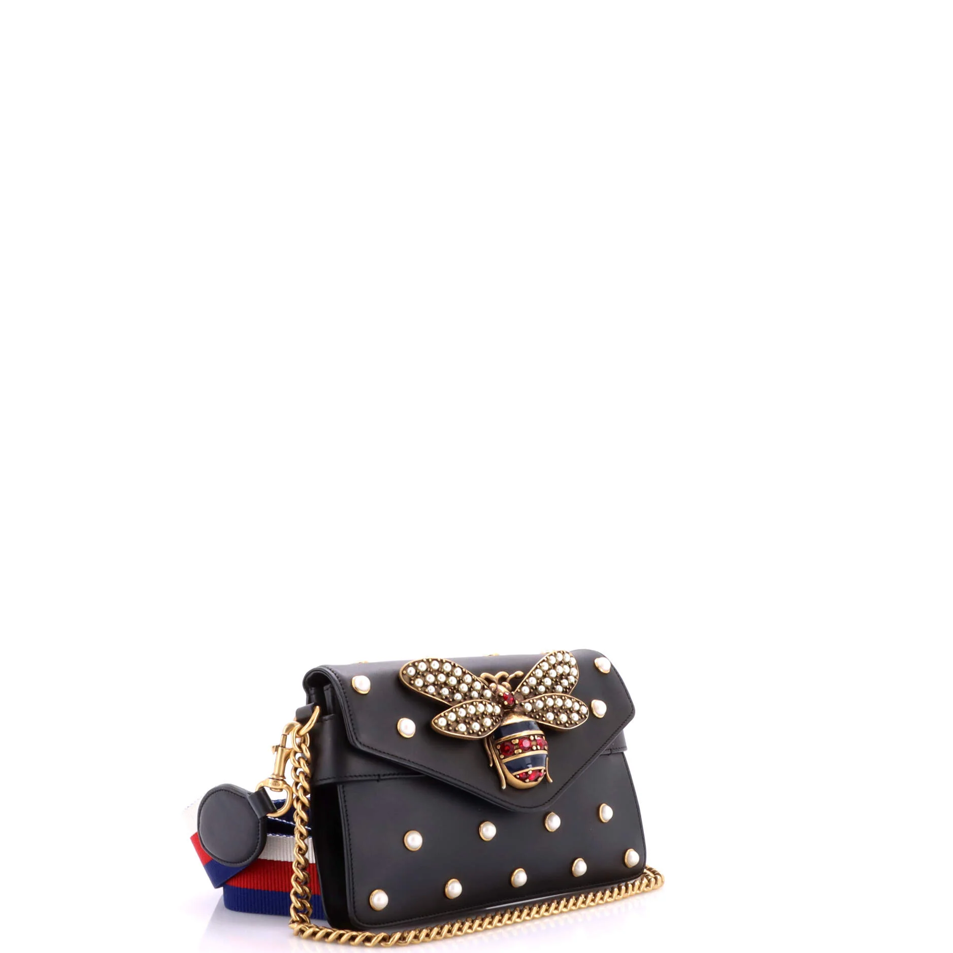 Broadway Pearly Bee Shoulder Bag Embellished Leather Mini - Image 2