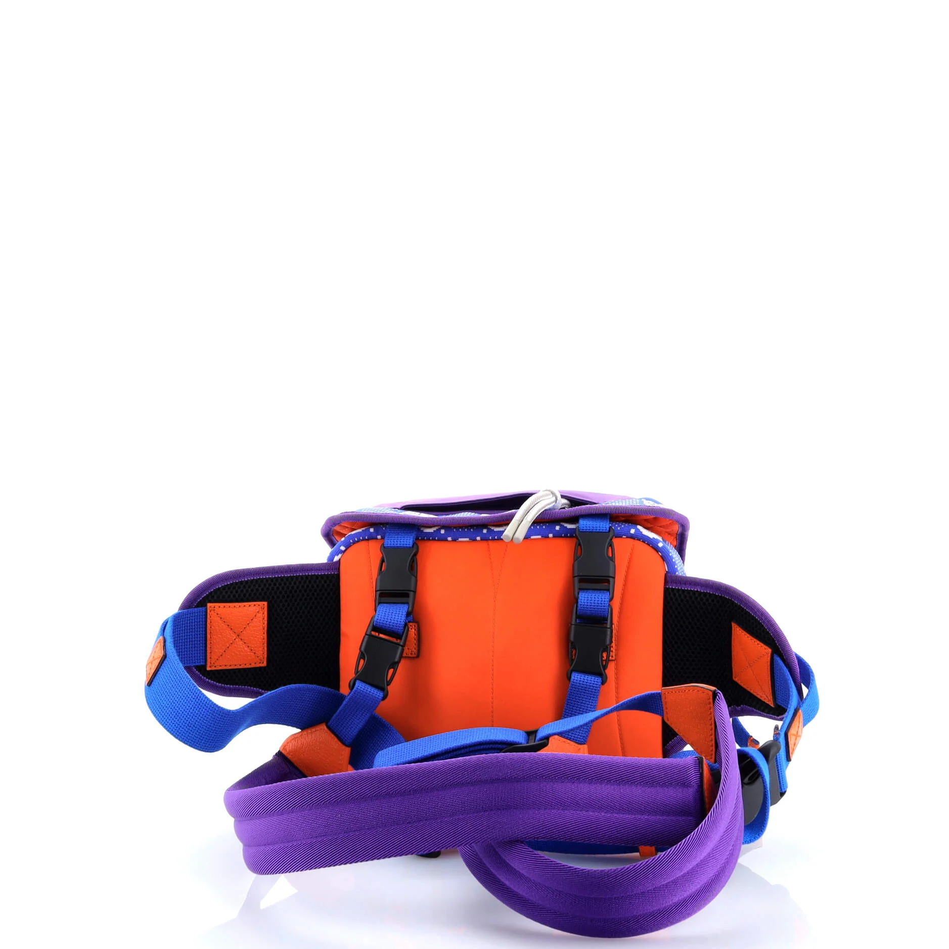 Buckle Flap Chest Strap Backpack GG Fabric with Rubber - Image 3