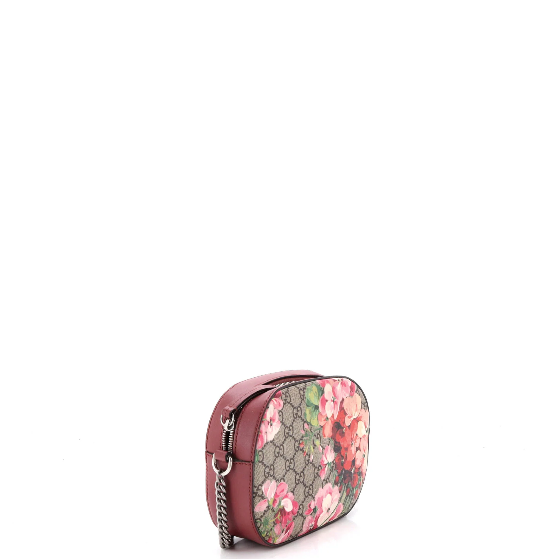 Chain Crossbody Bag Blooms Print GG Coated Canvas Mini - Image 2