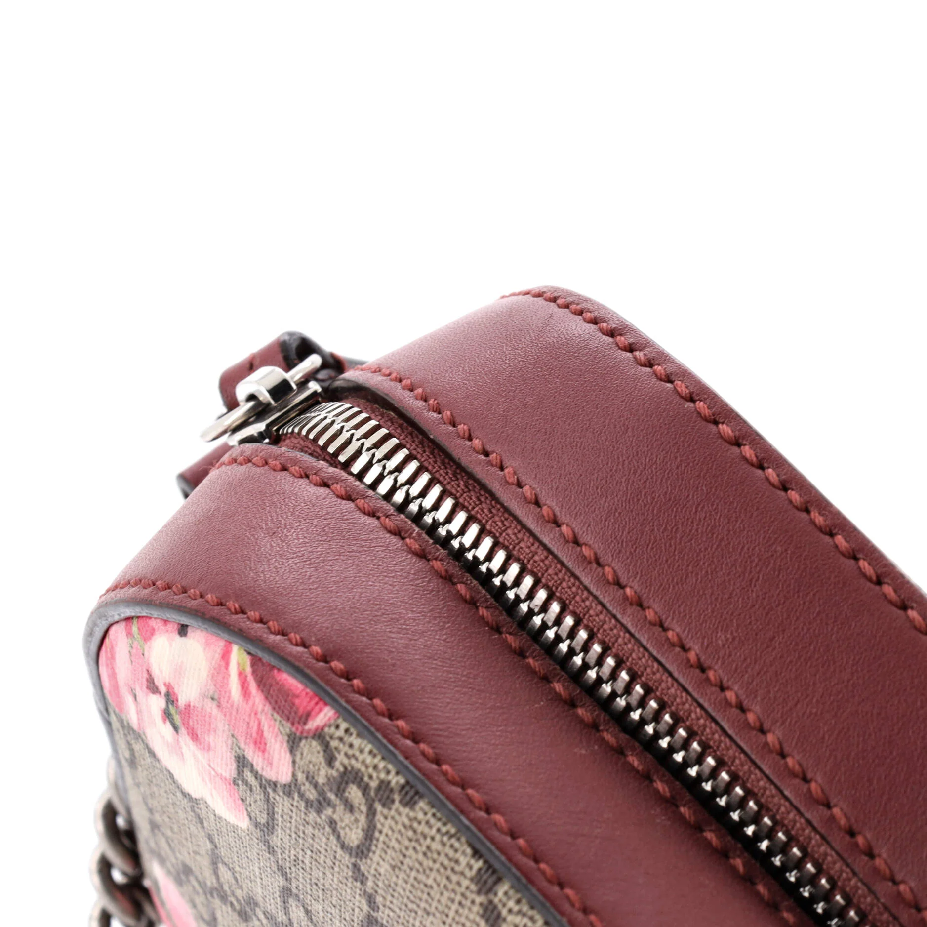 Chain Crossbody Bag Blooms Print GG Coated Canvas Mini - Image 6