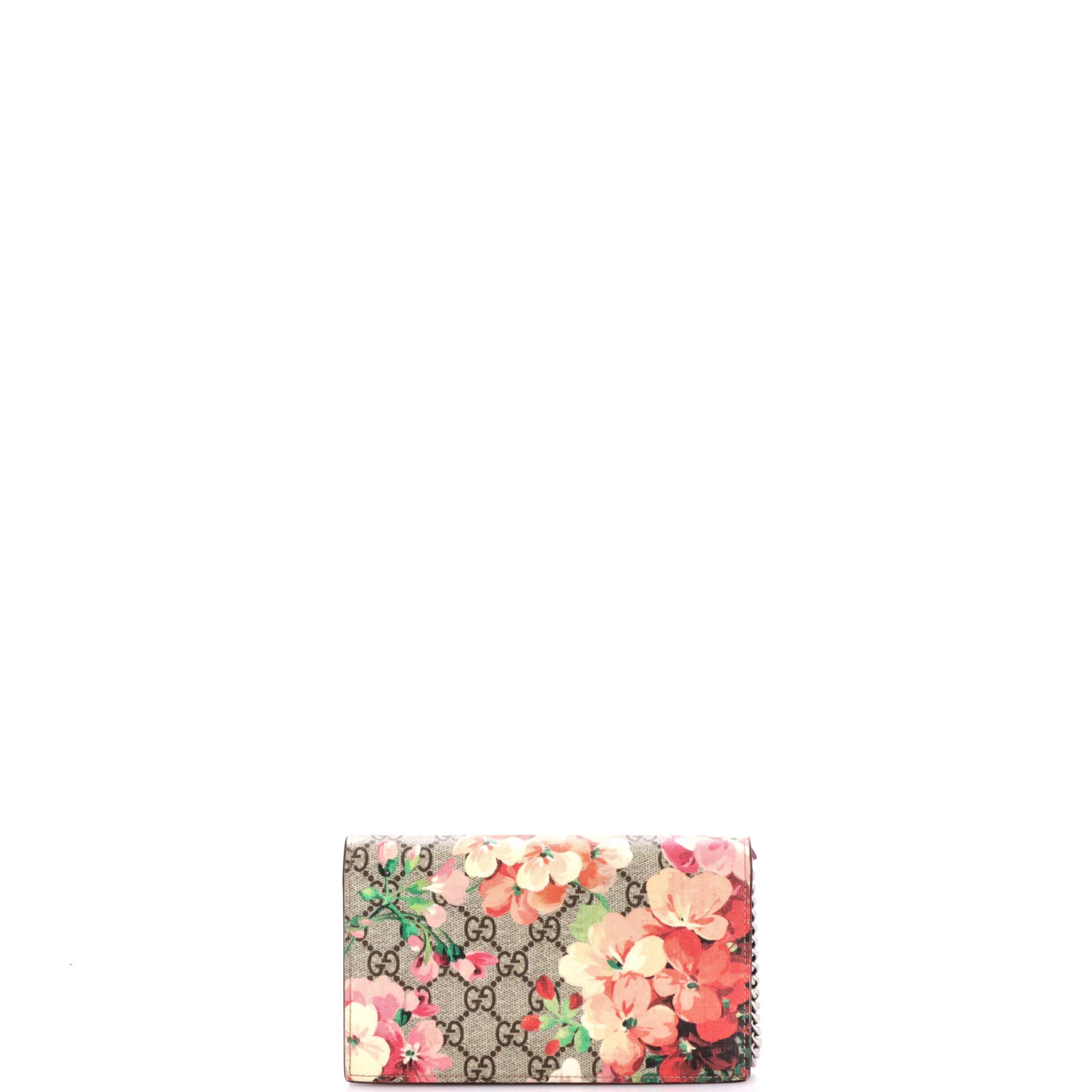 Chain Wallet Blooms Print GG Coated Canvas - Image 3