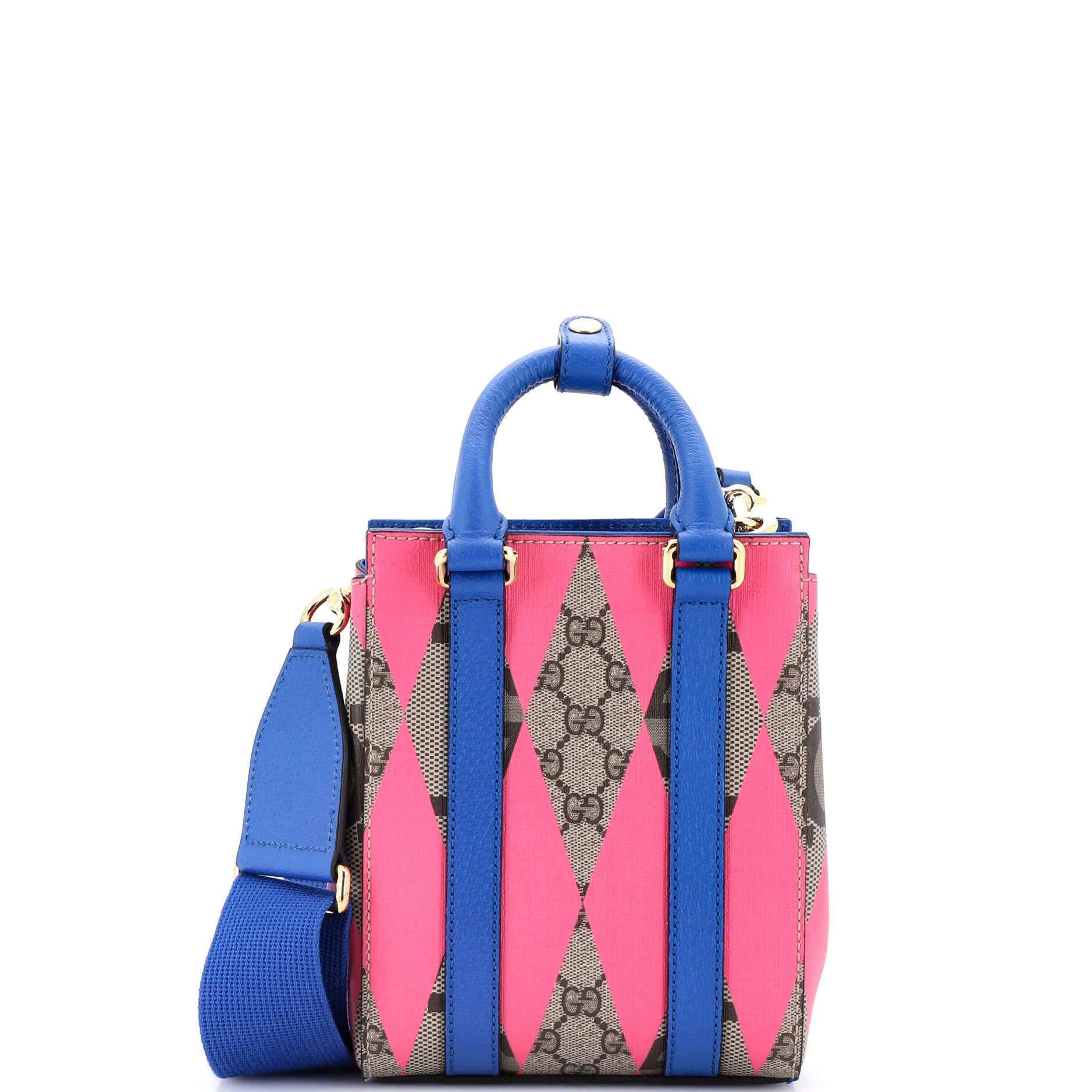 Convertible Open Tote Rhombus GG Coated Canvas with Leather Mini