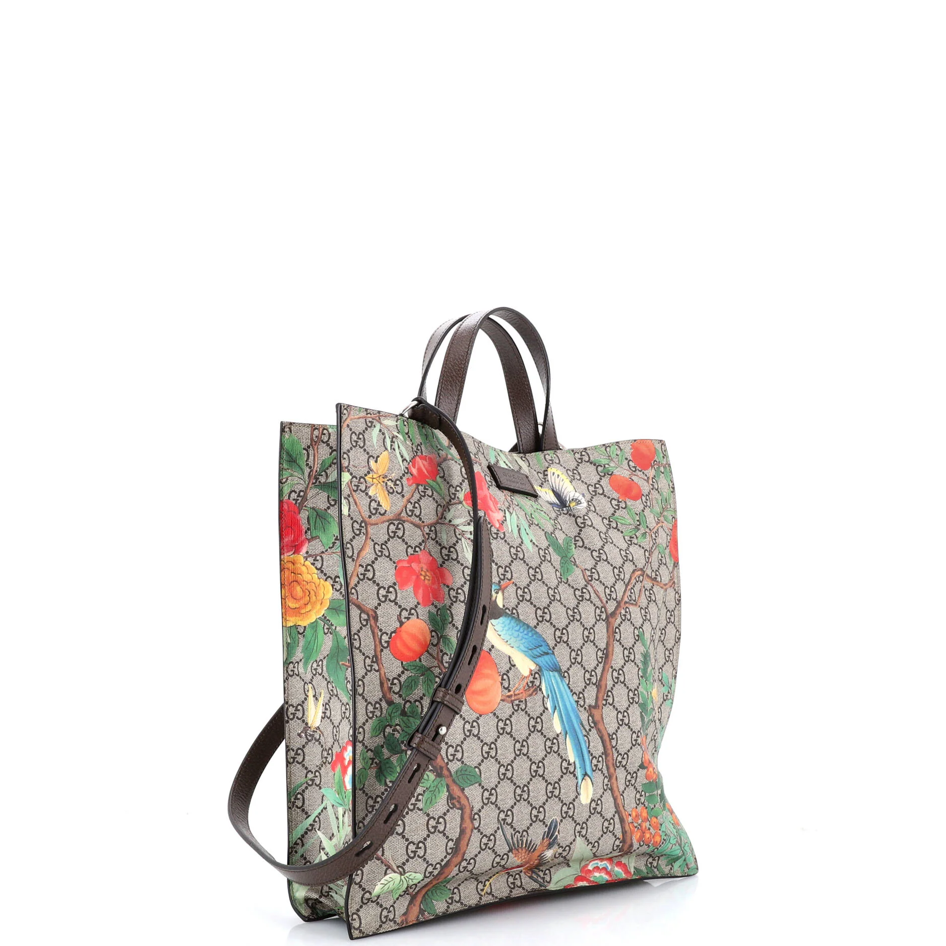Convertible Soft Open Tote Tian Print GG Coated Canvas Tall - Image 2
