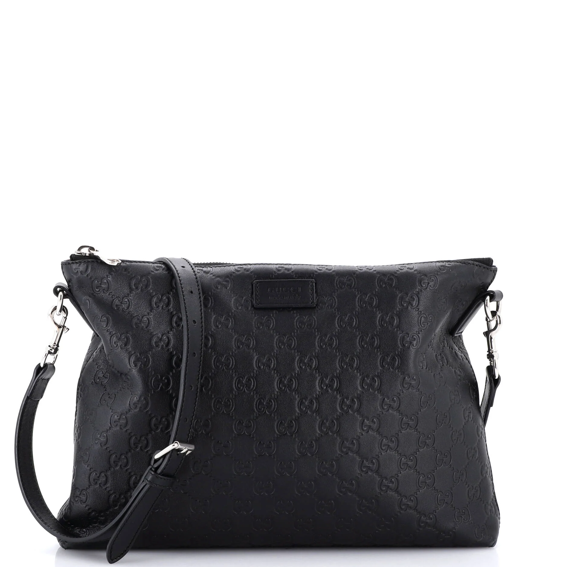 Convertible Zip Messenger Guccissima Leather Large