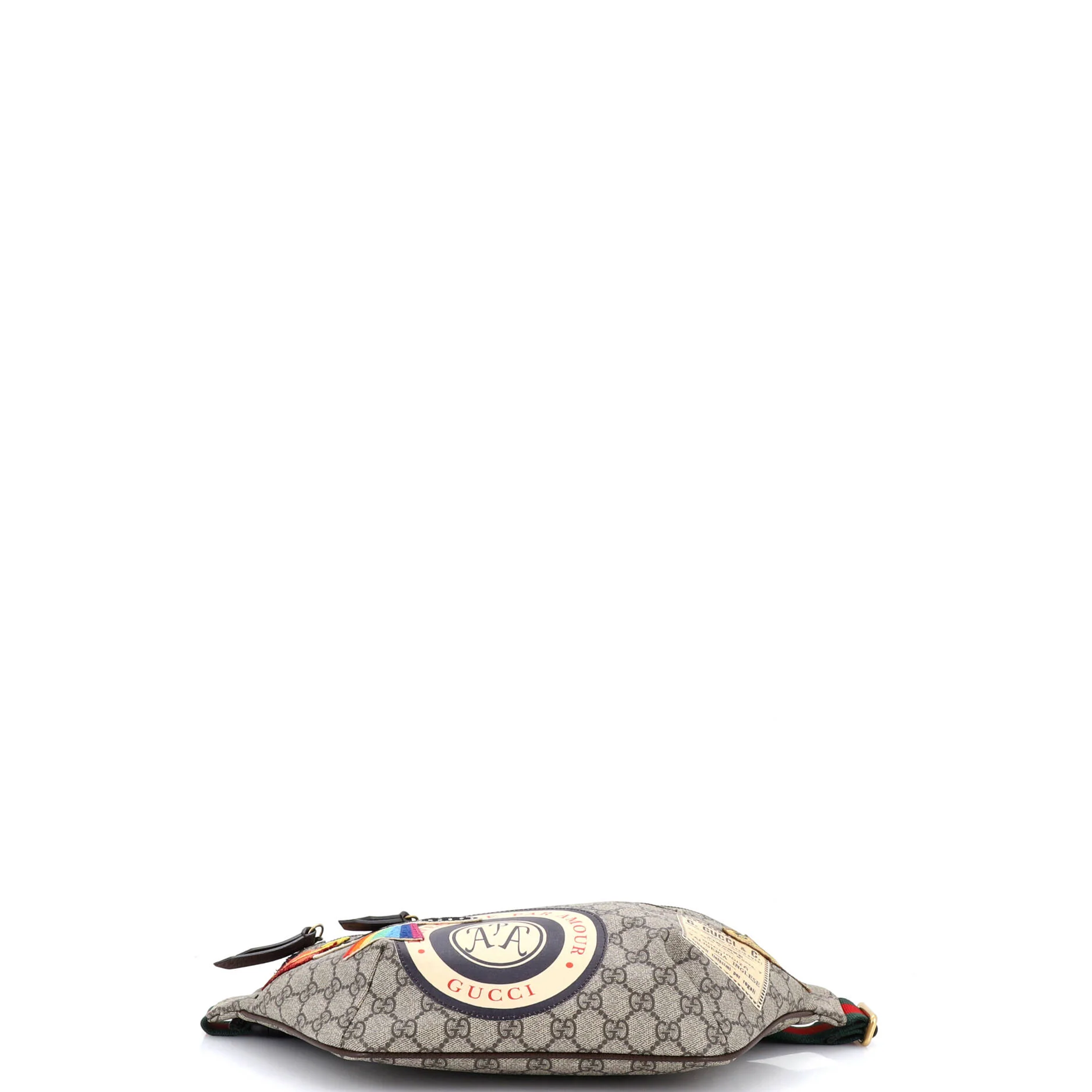 Courrier Zip Belt Bag GG Coated Canvas with Applique - Image 4