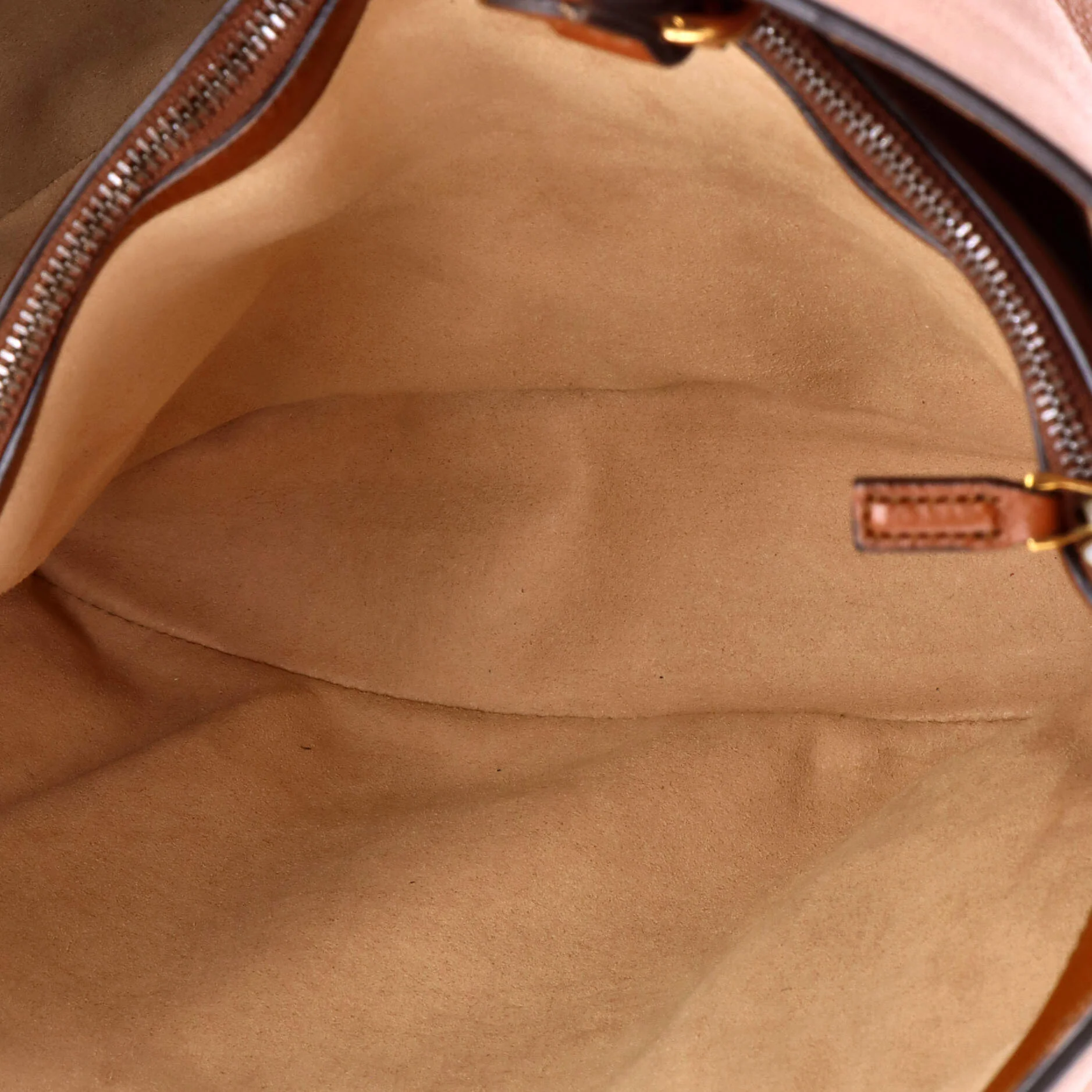 Diana Bamboo Handle Round Tote Leather Medium - Image 5