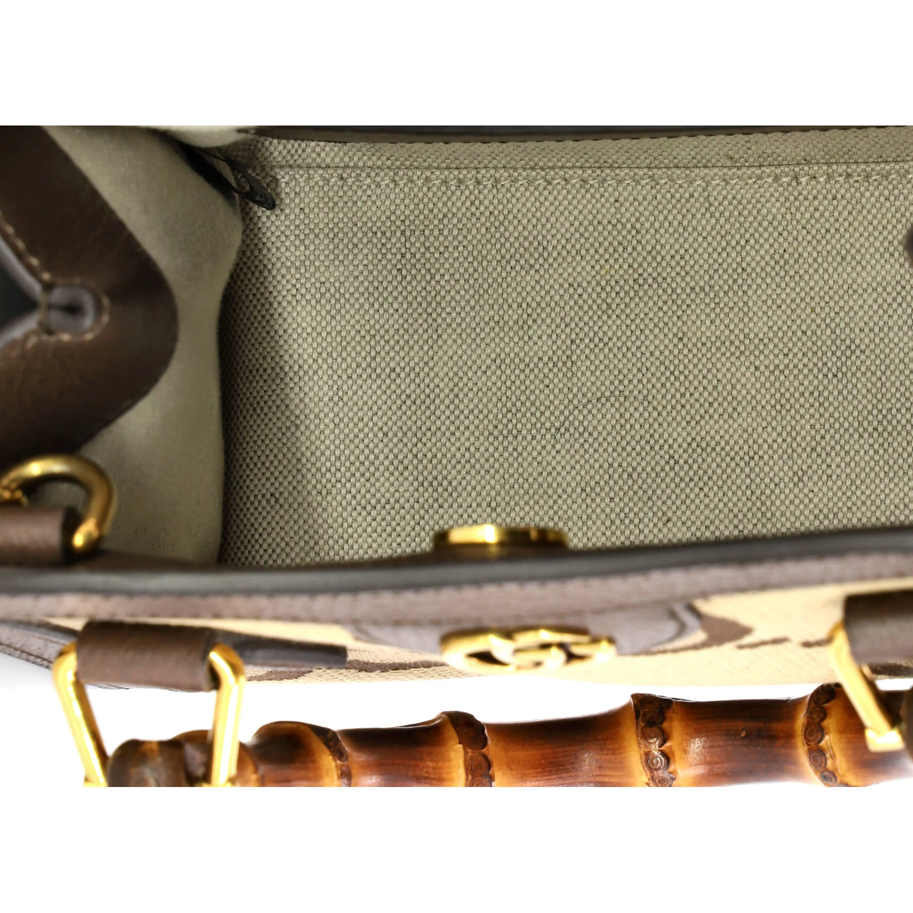 Diana NM Bamboo Handle Tote Jumbo GG Canvas Mini - Image 5