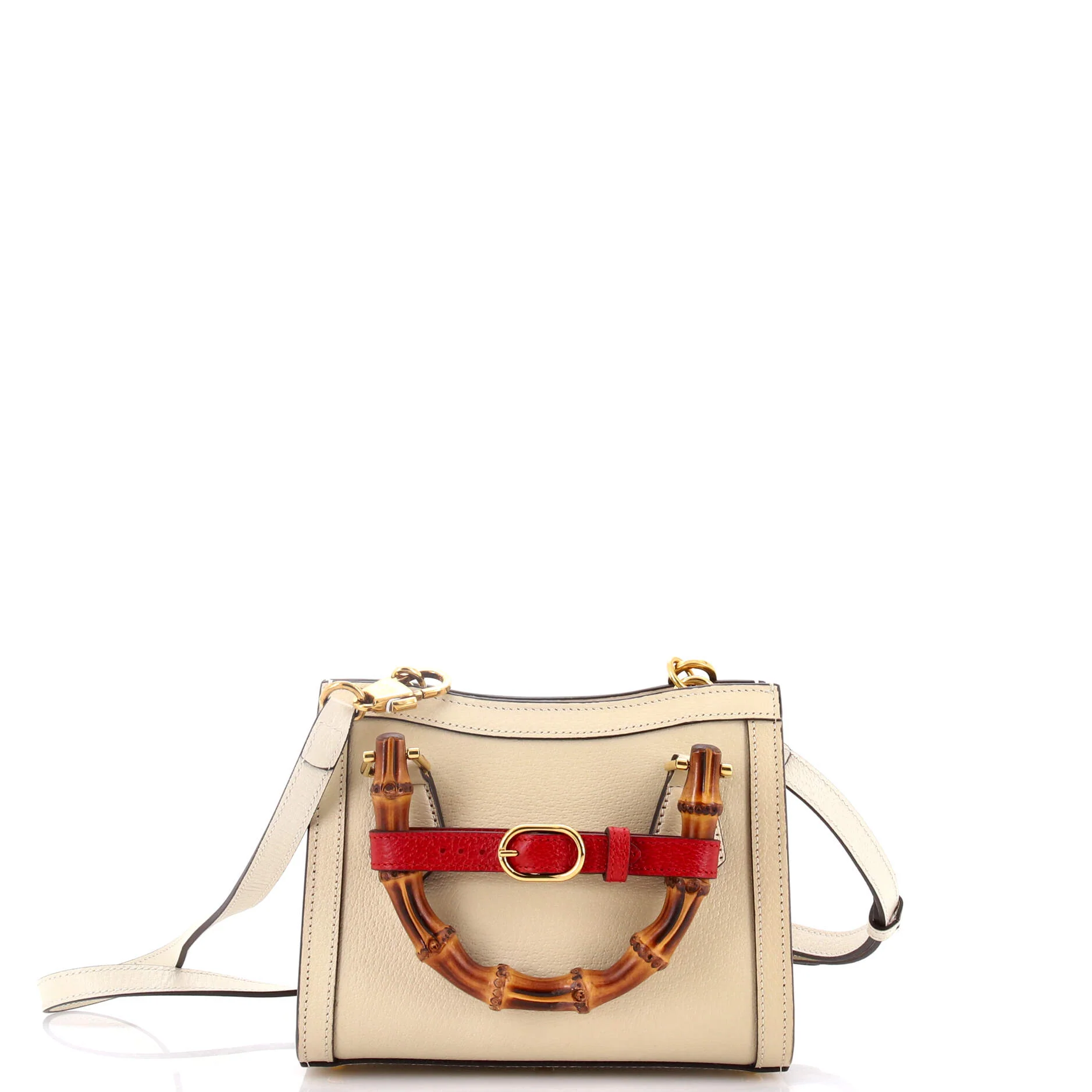 Diana NM Bamboo Handle Tote Leather Mini - Image 4