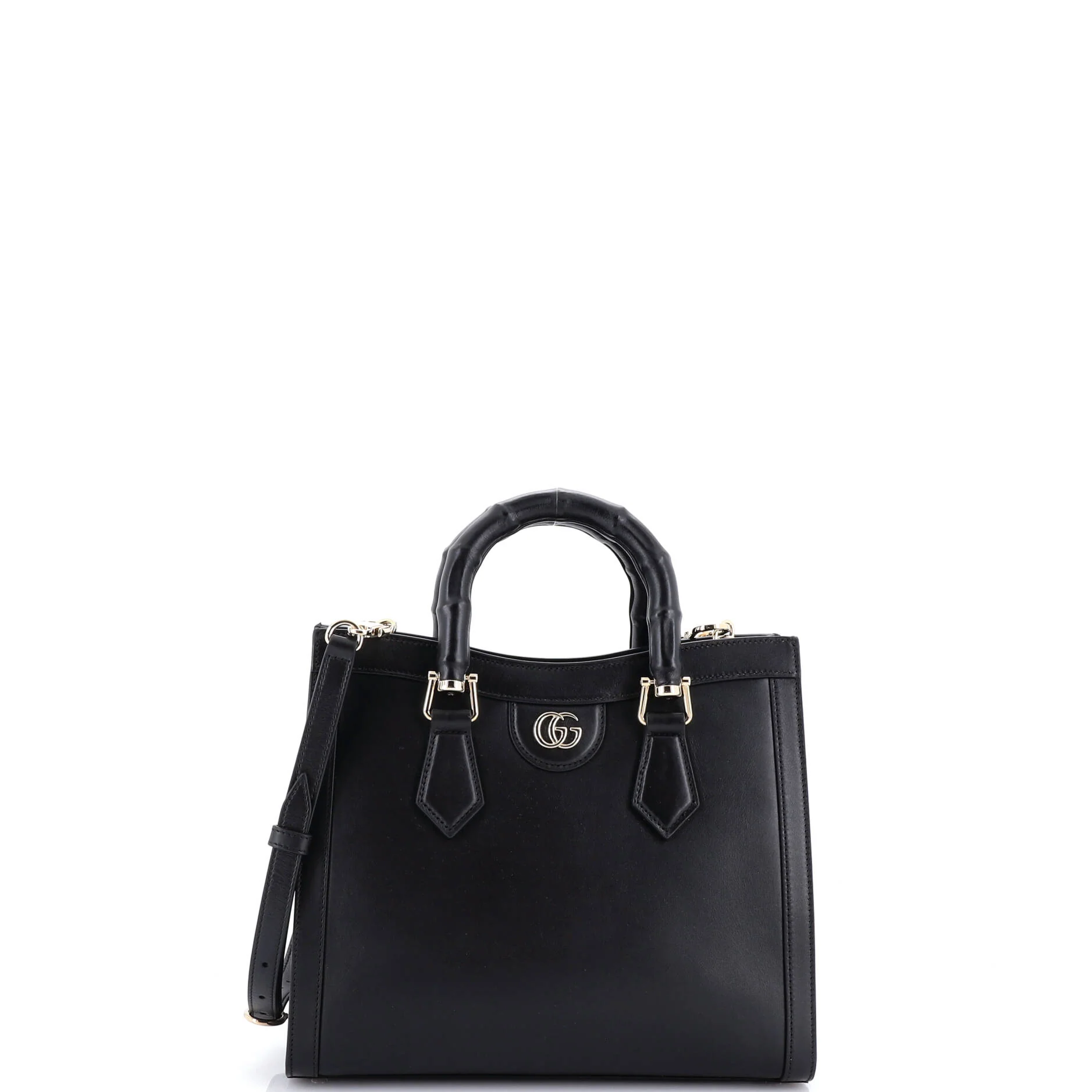 Diana NM Bamboo Handle Tote Leather Small