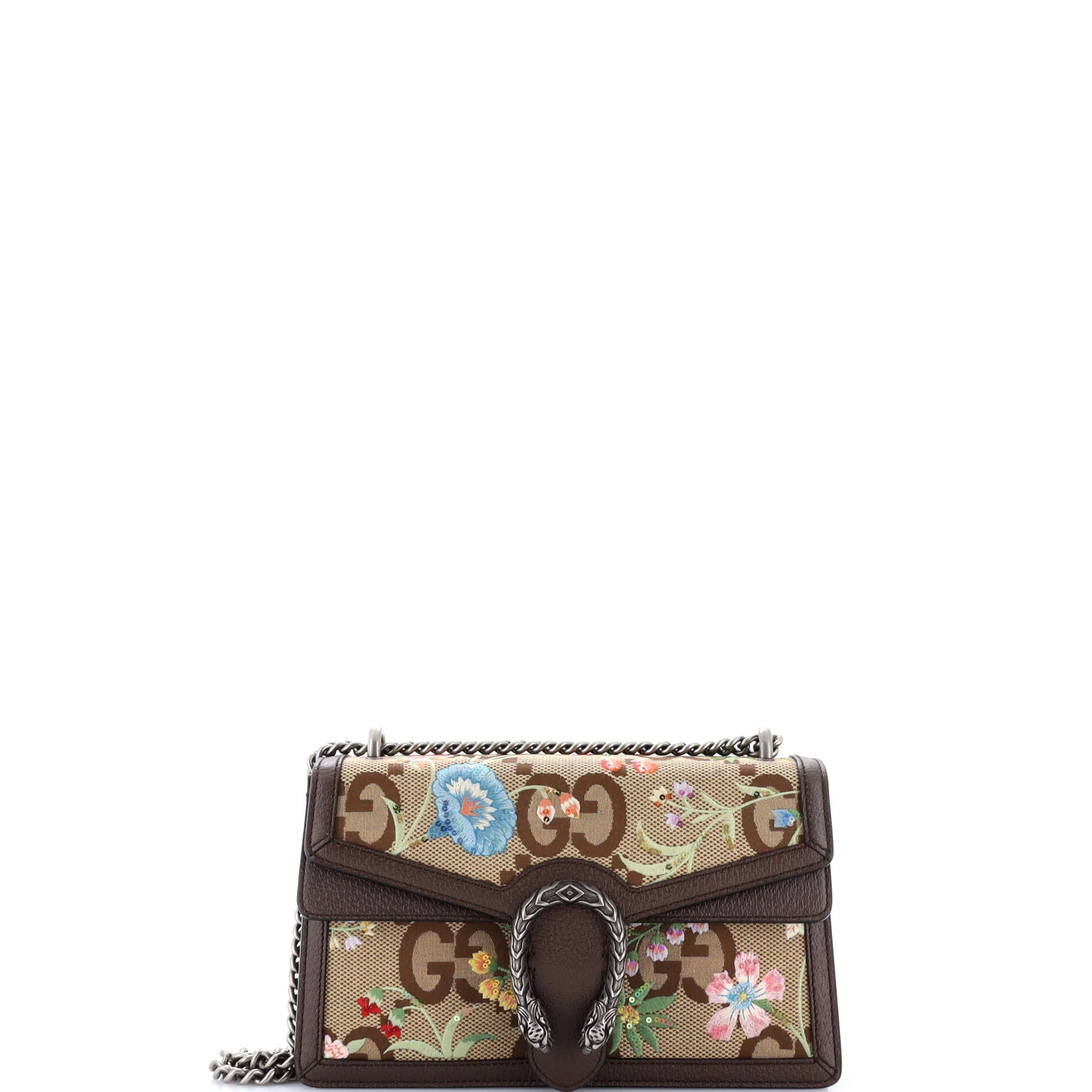Dionysus Bag Embroidered Jumbo GG Canvas Small