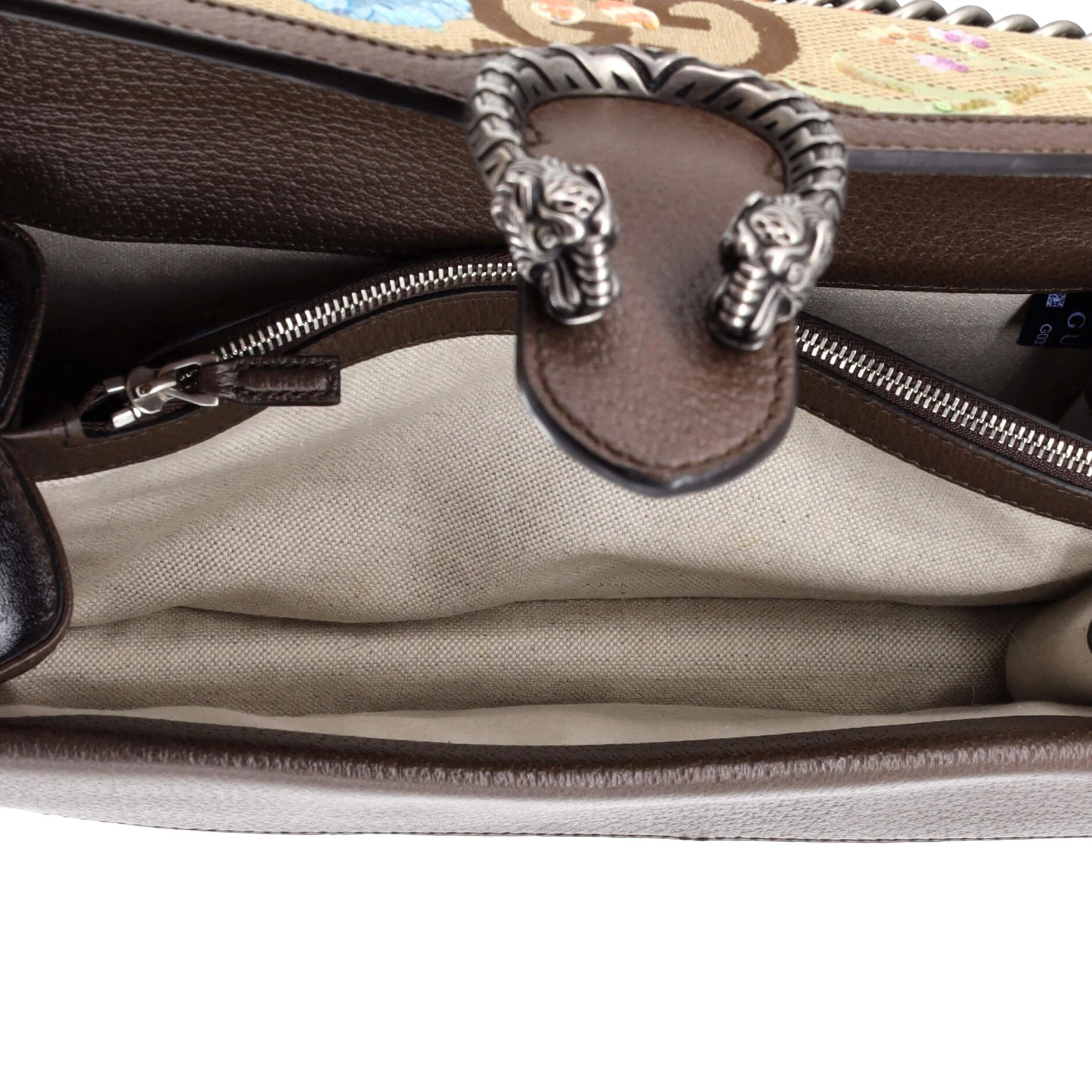 Dionysus Bag Embroidered Jumbo GG Canvas Small - Image 5