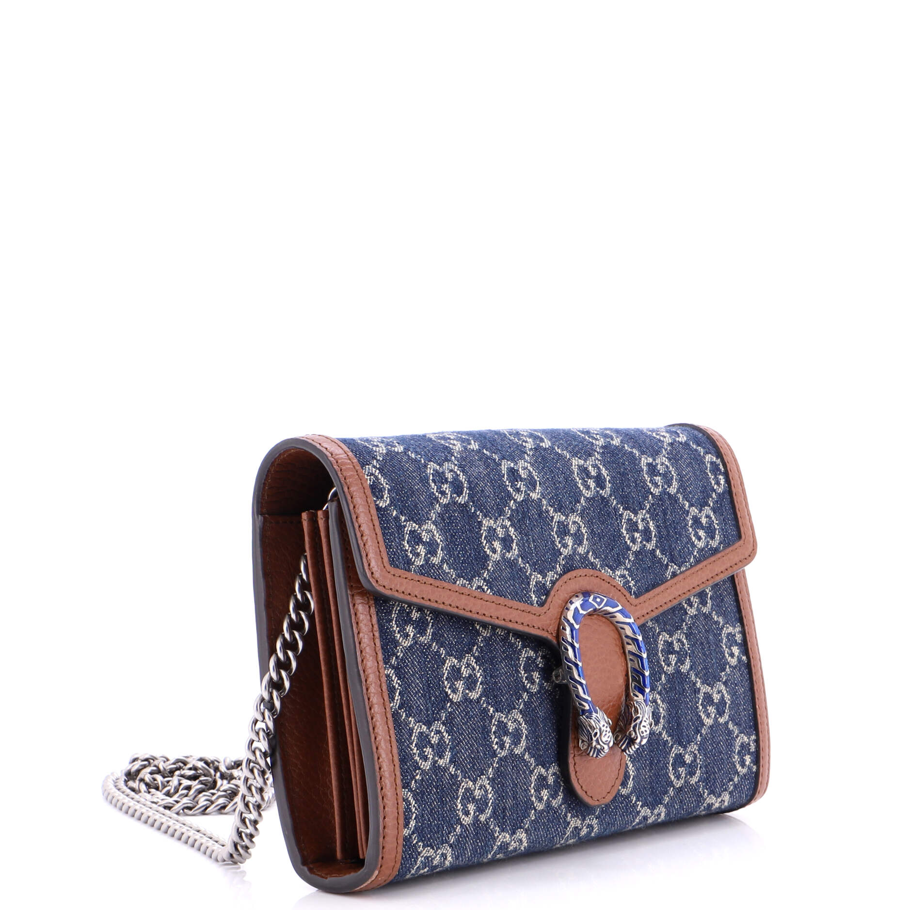 Dionysus Chain Wallet GG Denim Small - Image 2