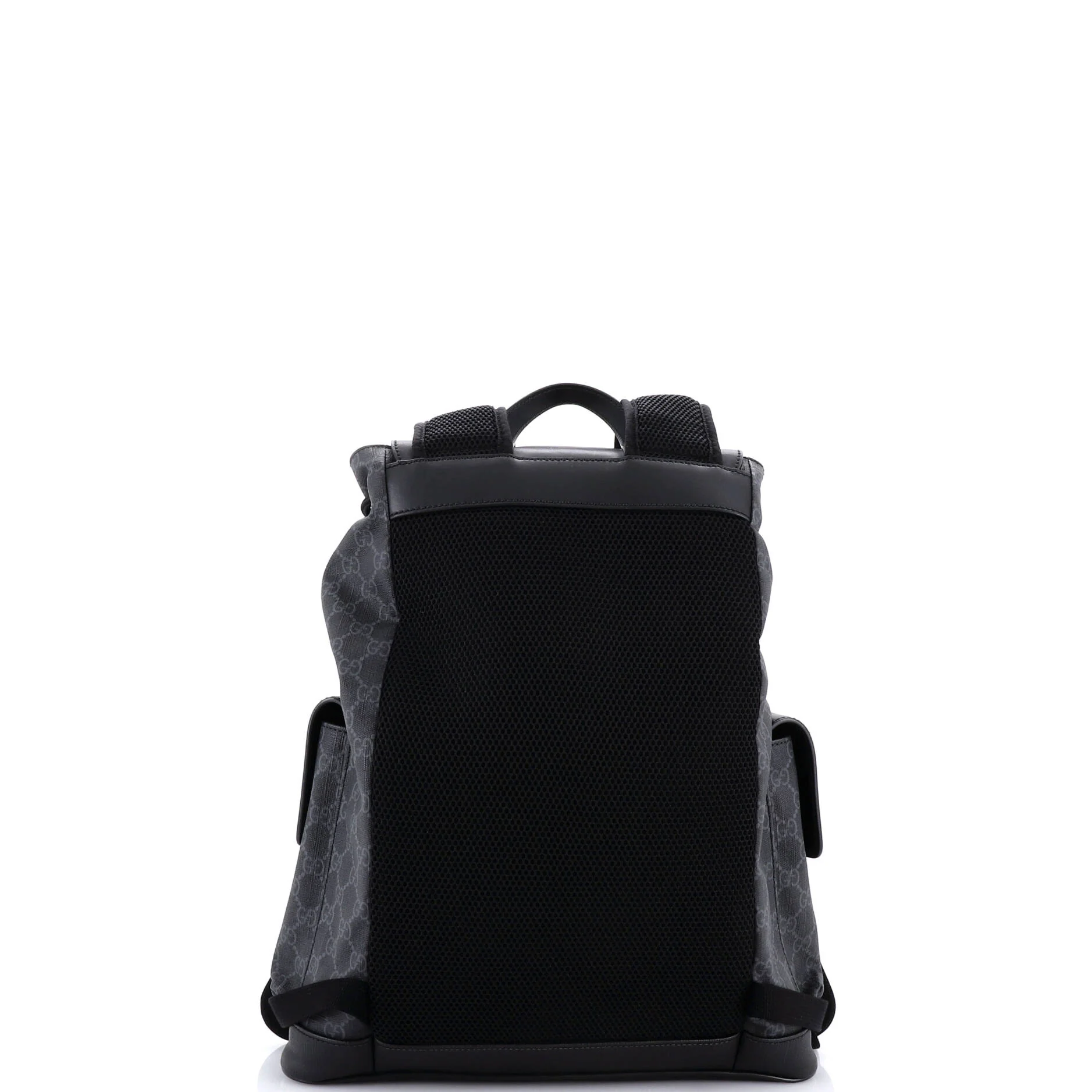 Double Pocket Buckle Backpack GG Coated Canvas Large - Image 3
