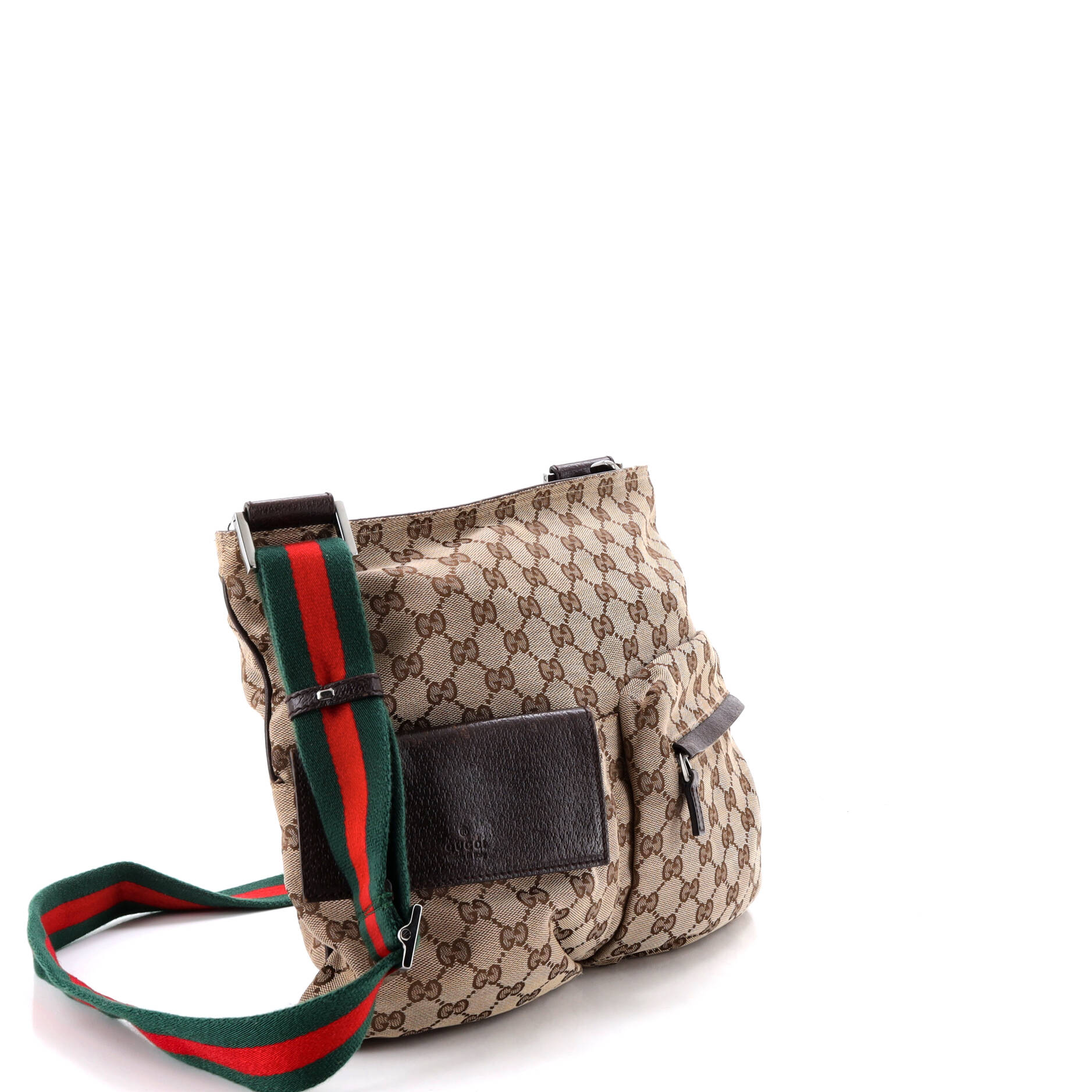 Double Pocket Web Messenger GG Canvas Medium - Image 2