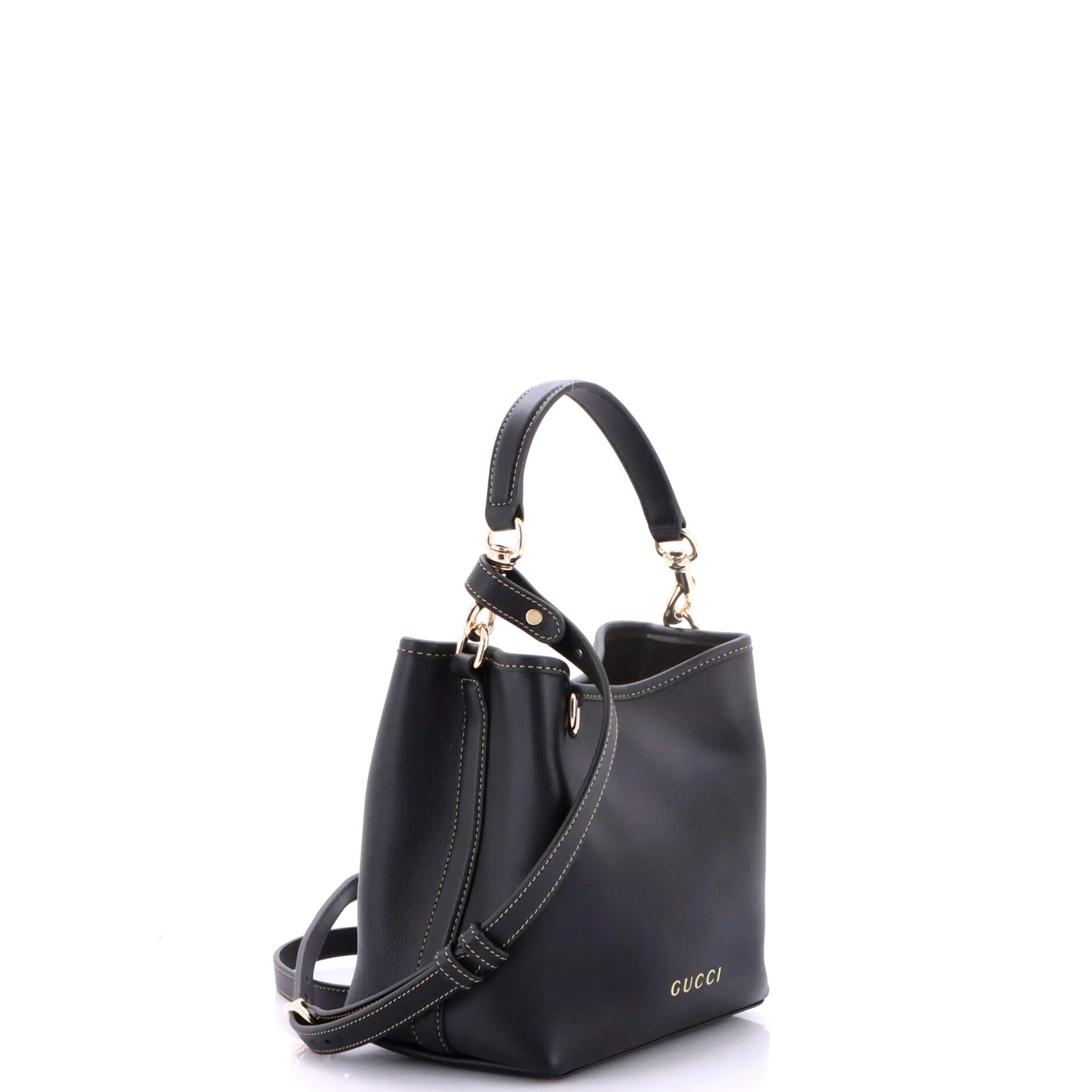 Emblem Bucket Bag Leather Small - Image 2
