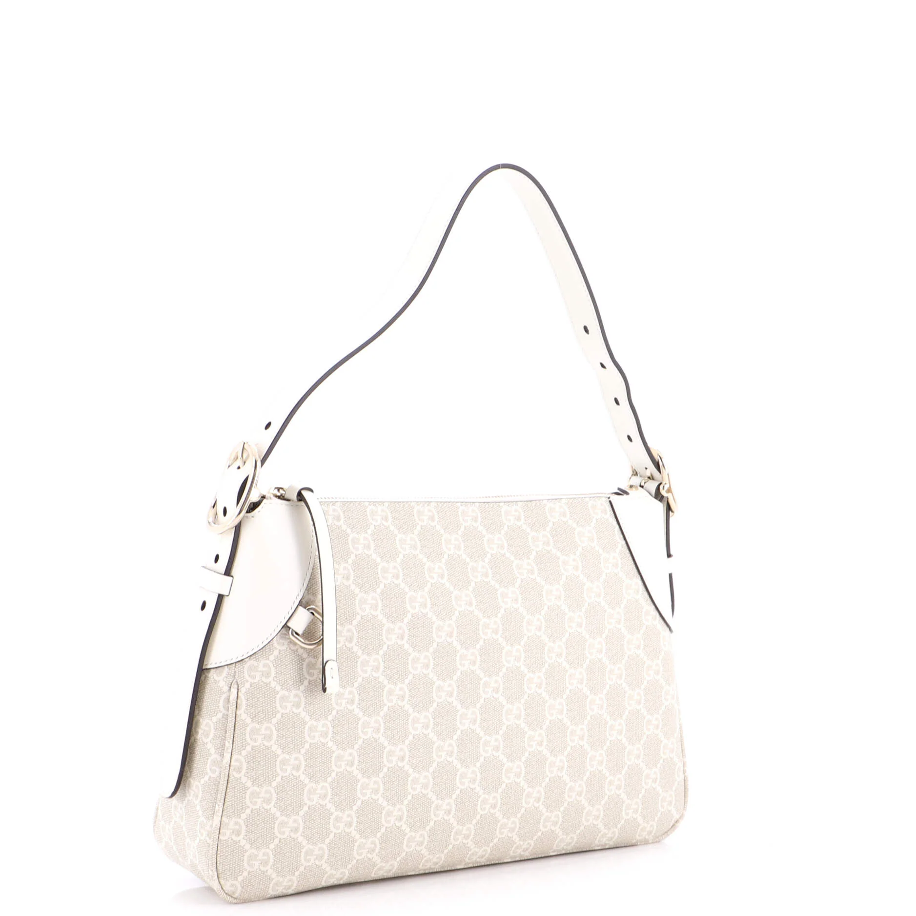 Emblem Shoulder Bag GG Coated Canvas with Leather Medium - Image 2