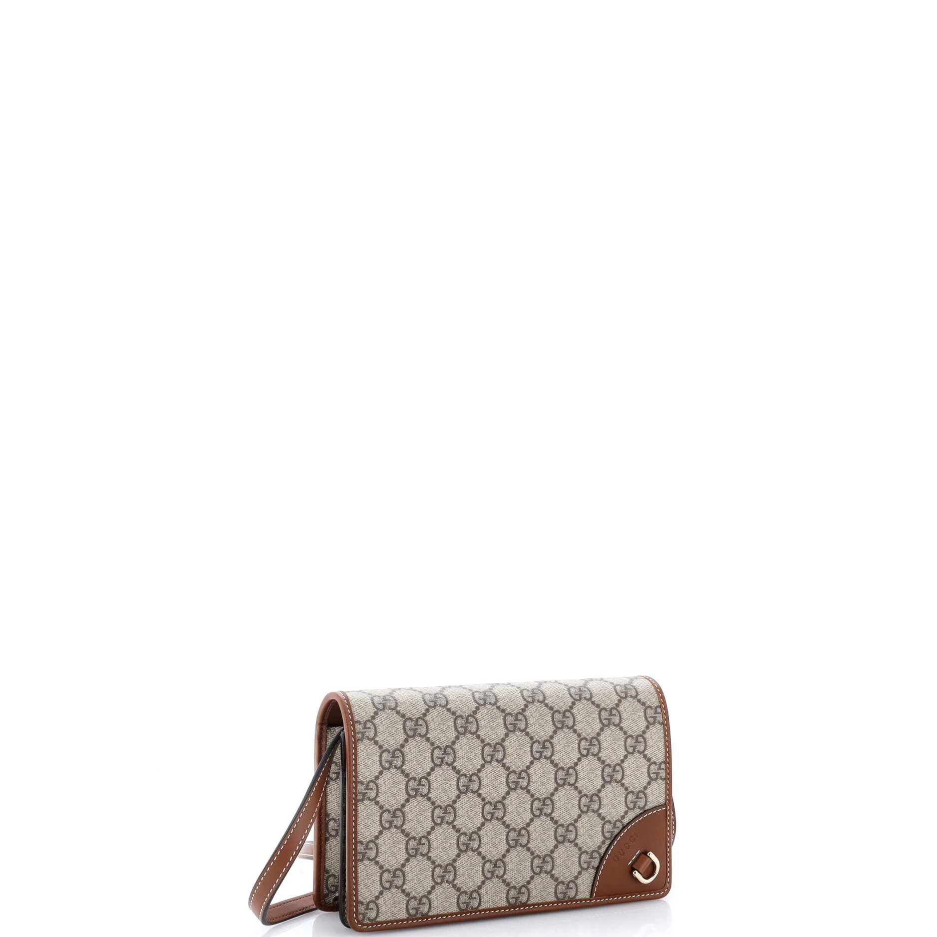 Emblem Wallet on Strap GG Coated Canvas - Image 2