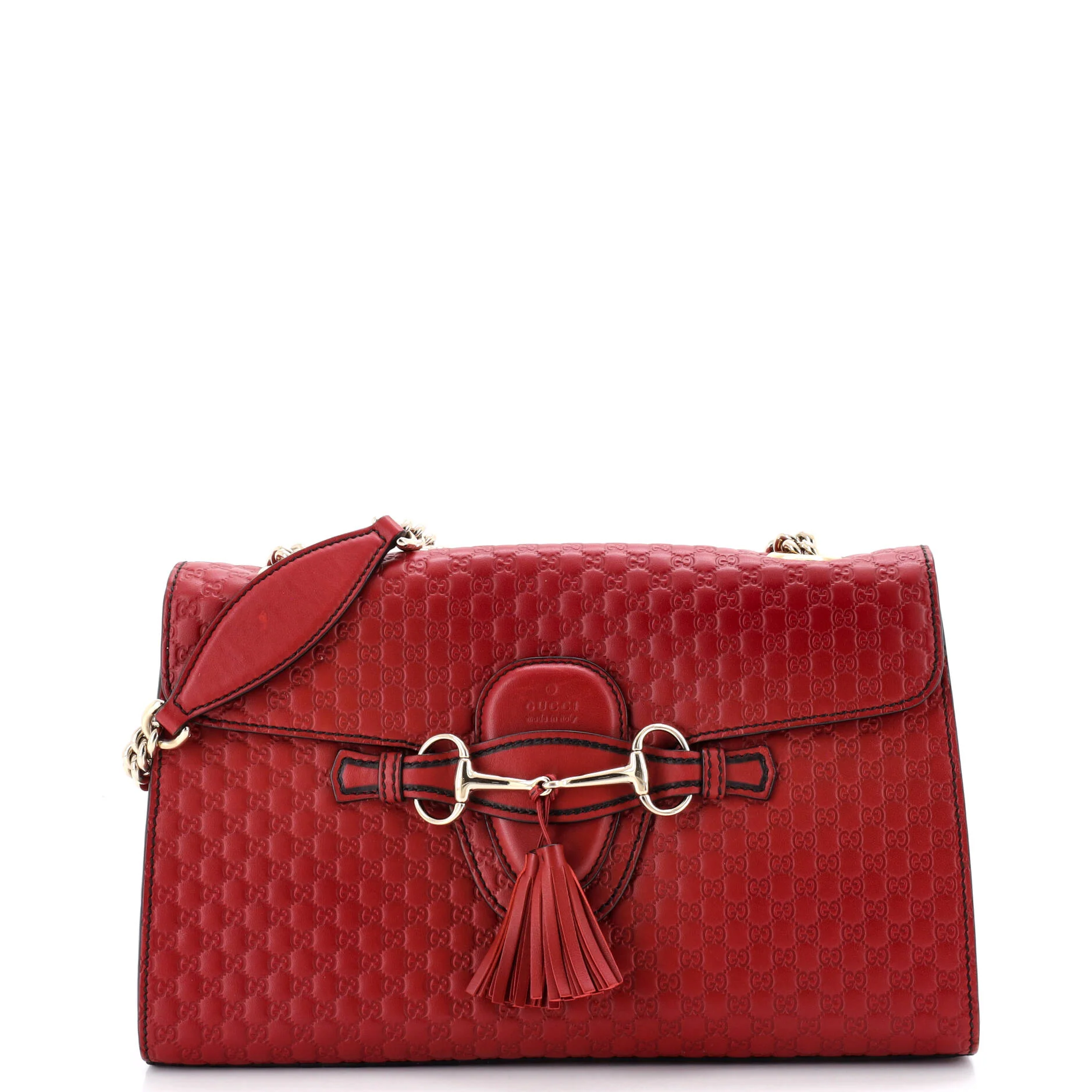 Emily Chain Flap Bag Microguccissima Leather Medium