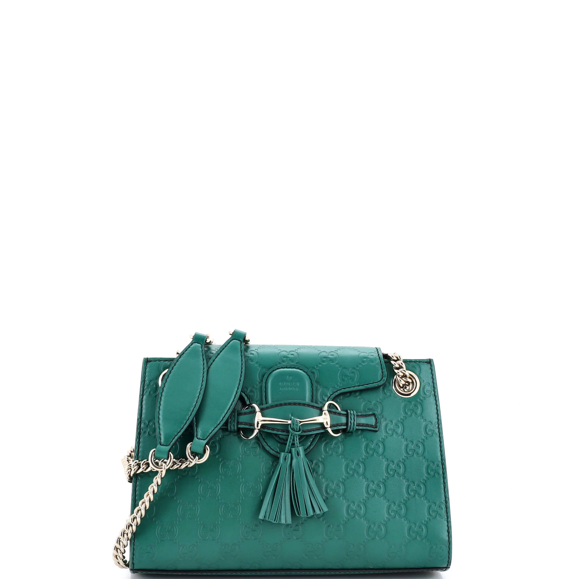 Emily Chain Flap Shoulder Bag Guccissima Leather Small