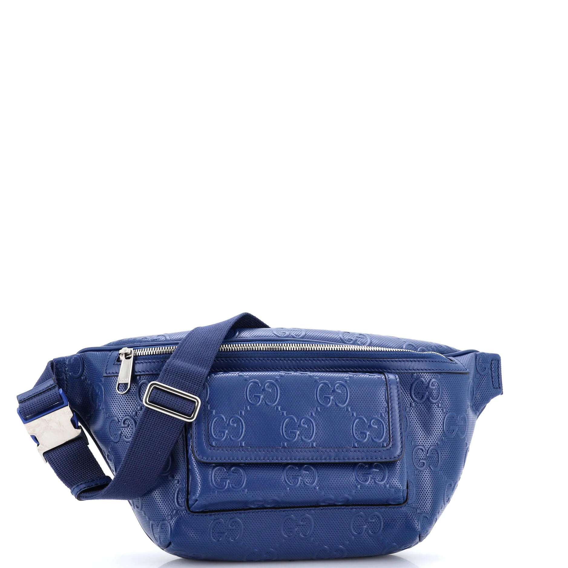 Front Pocket Belt Bag GG Embossed Perforated Leather