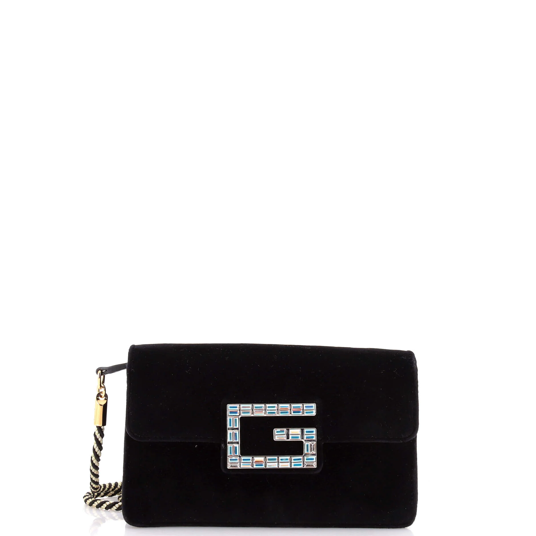 G Broadway Shoulder Bag Velvet with Crystals Small