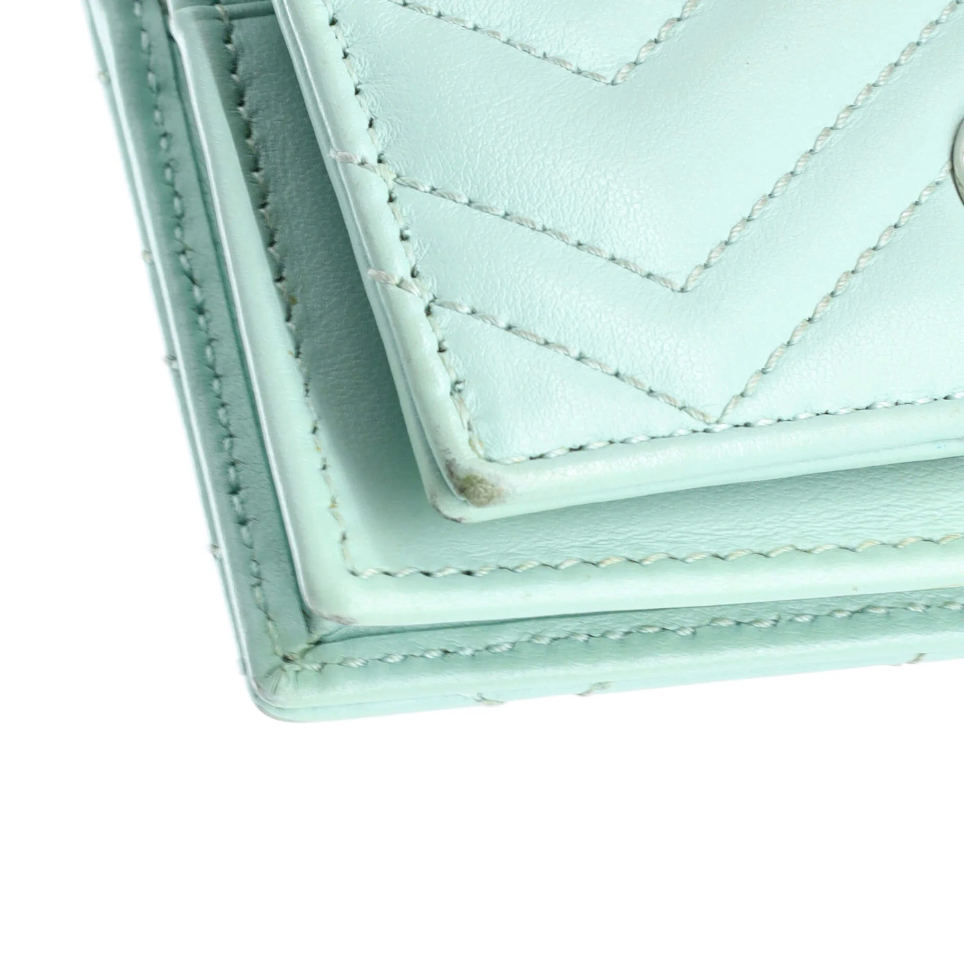 GG Marmont Card Case on Chain Matelasse Leather - Image 6