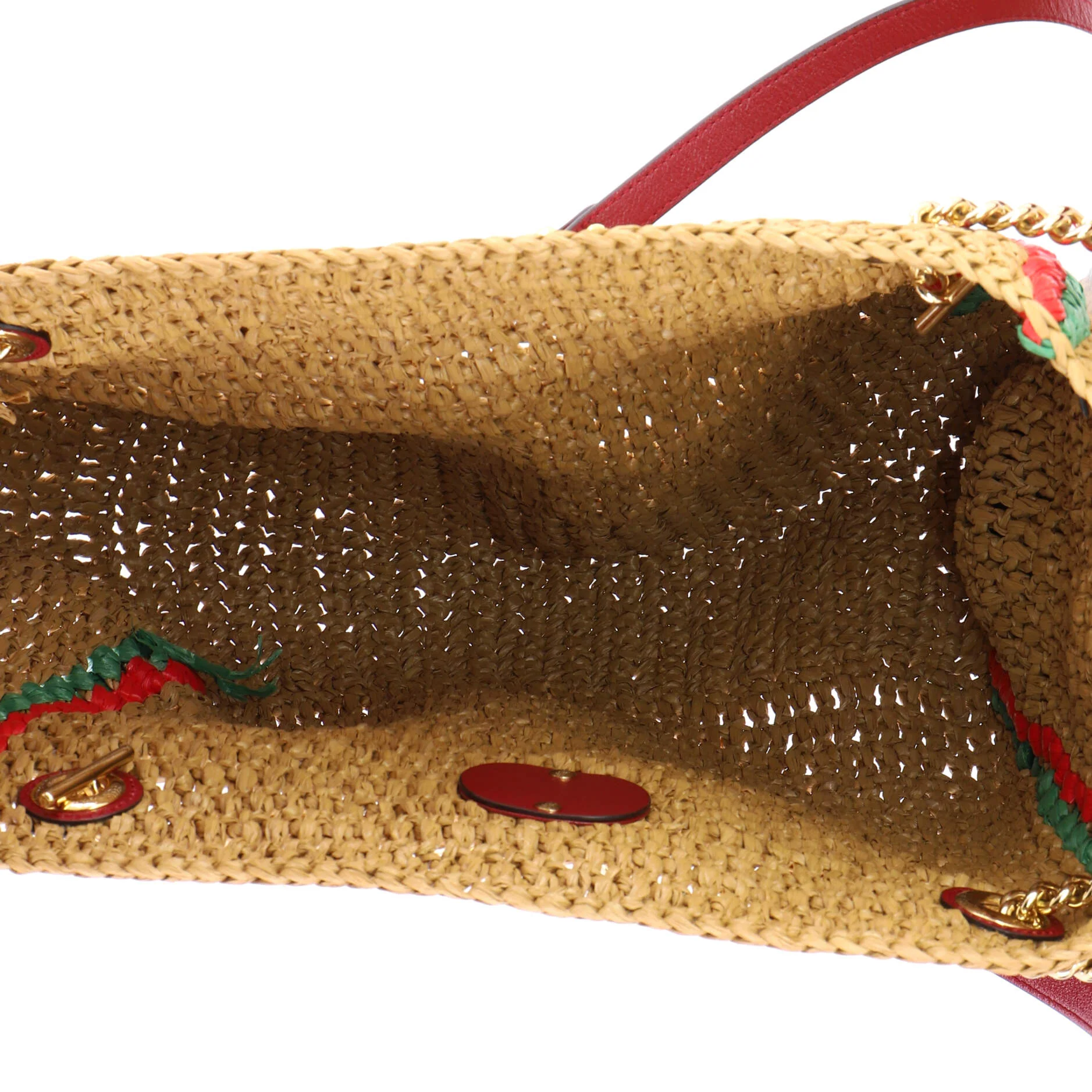 GG Marmont Chain Tote Raffia Large - Image 5