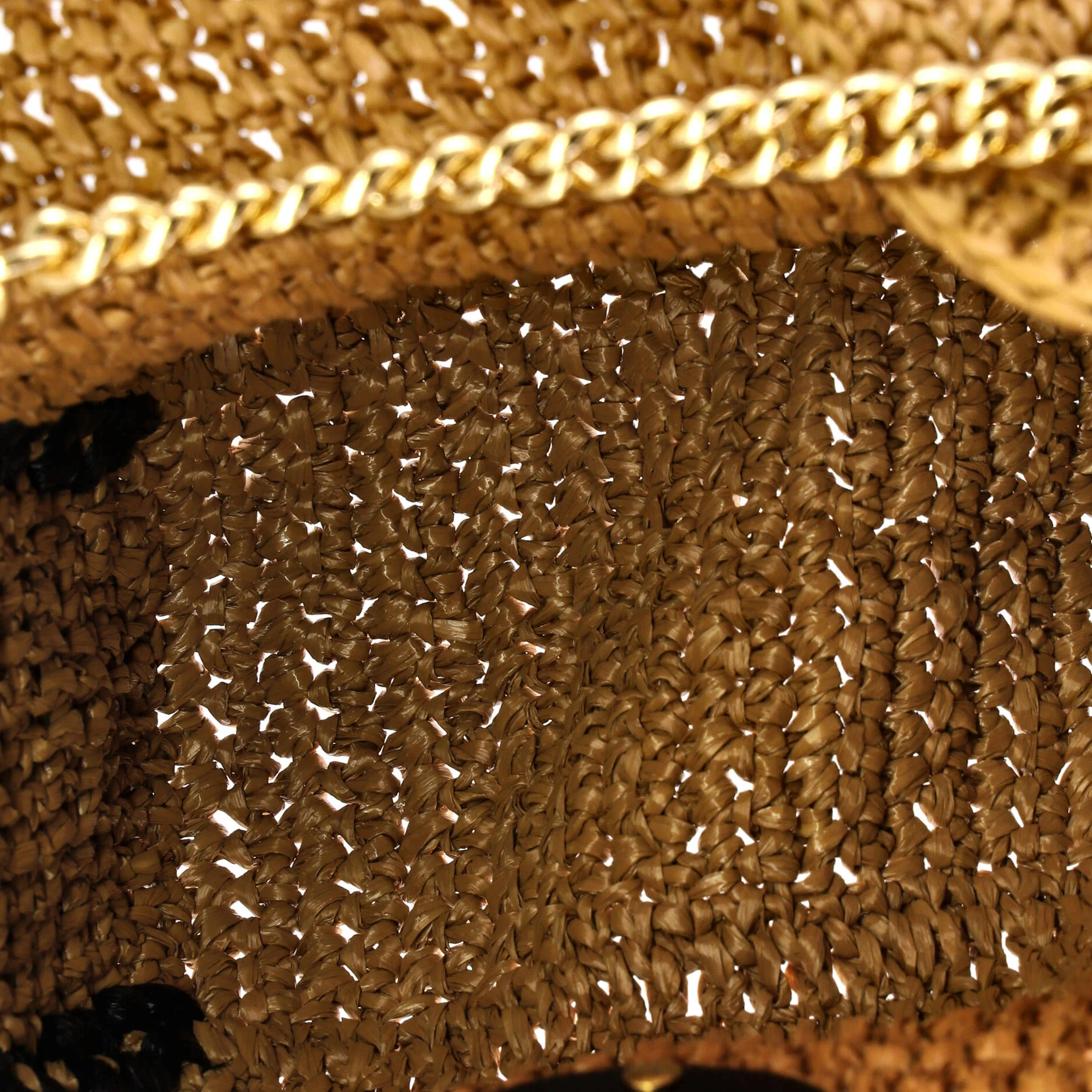 GG Marmont Chain Tote Raffia Small - Image 5