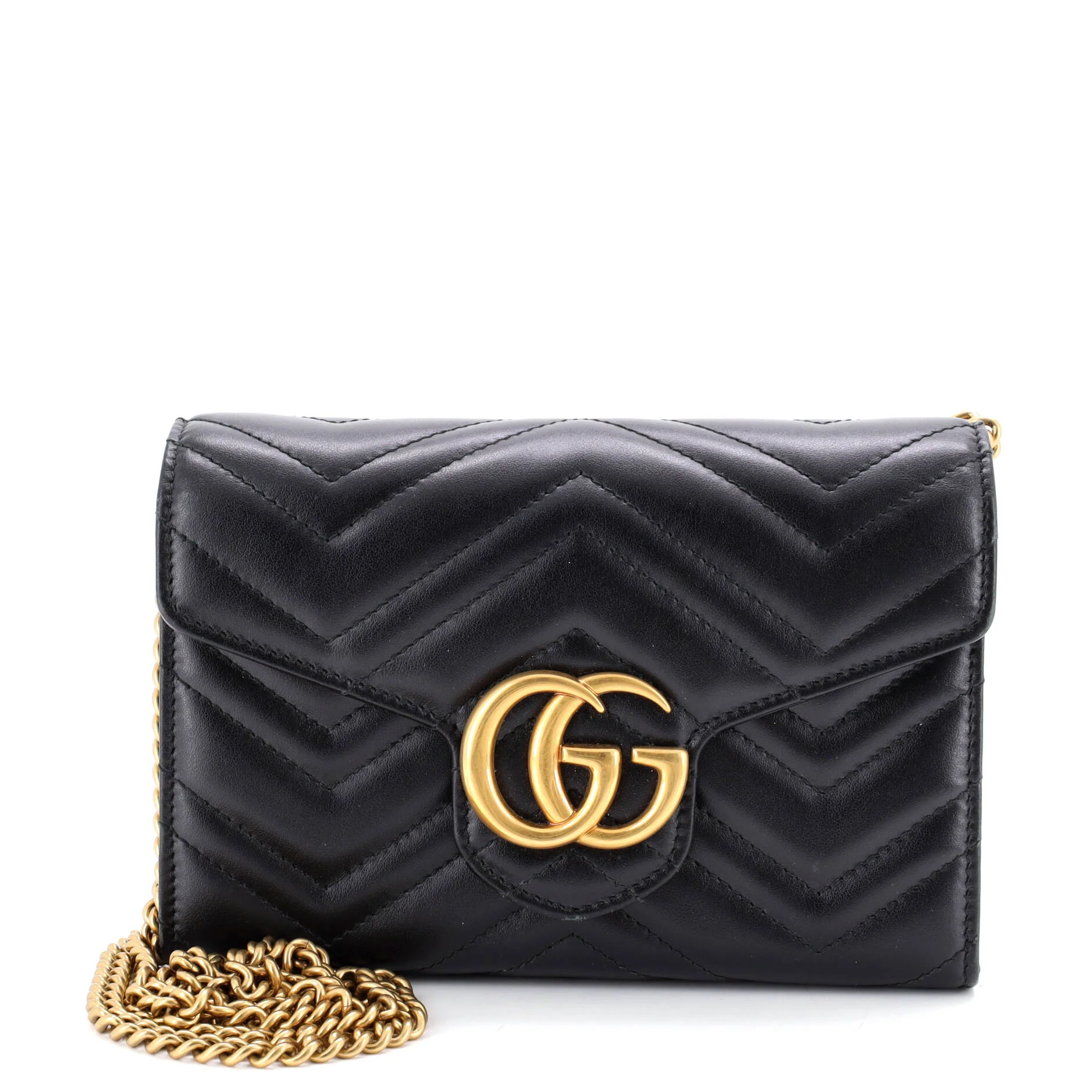 GG Marmont Chain Wallet Matelasse Leather Mini