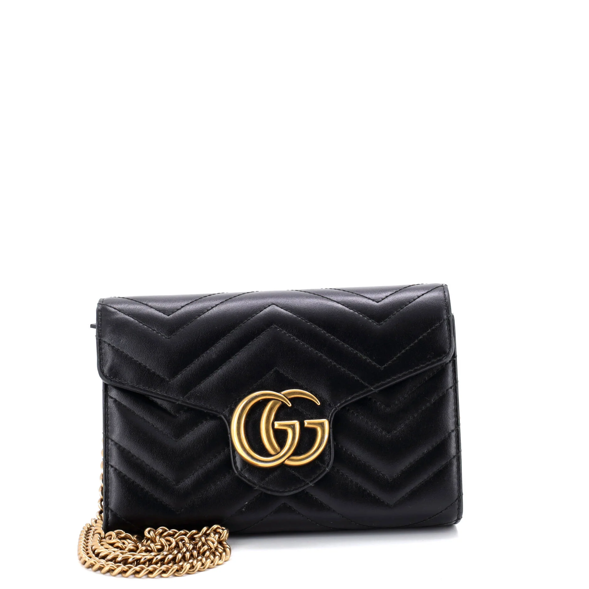 GG Marmont Chain Wallet Matelasse Leather Mini