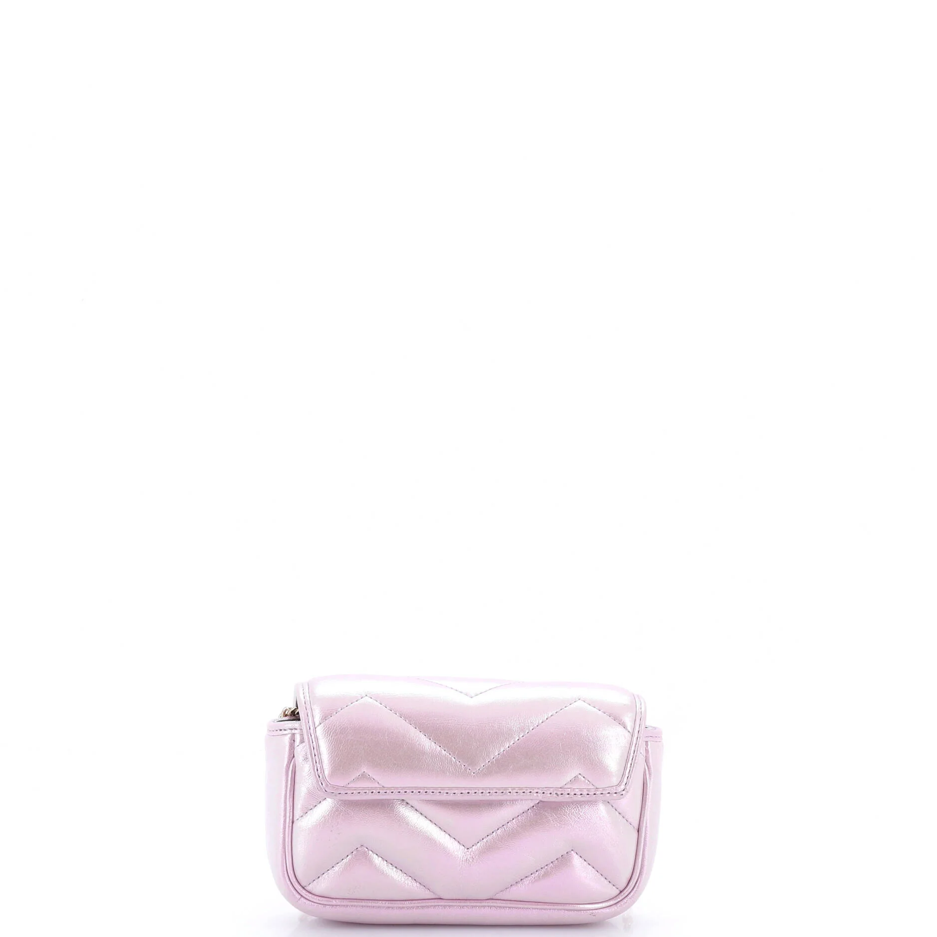 GG Marmont Flap Bag Chevron Iridescent Leather Super Mini - Image 3