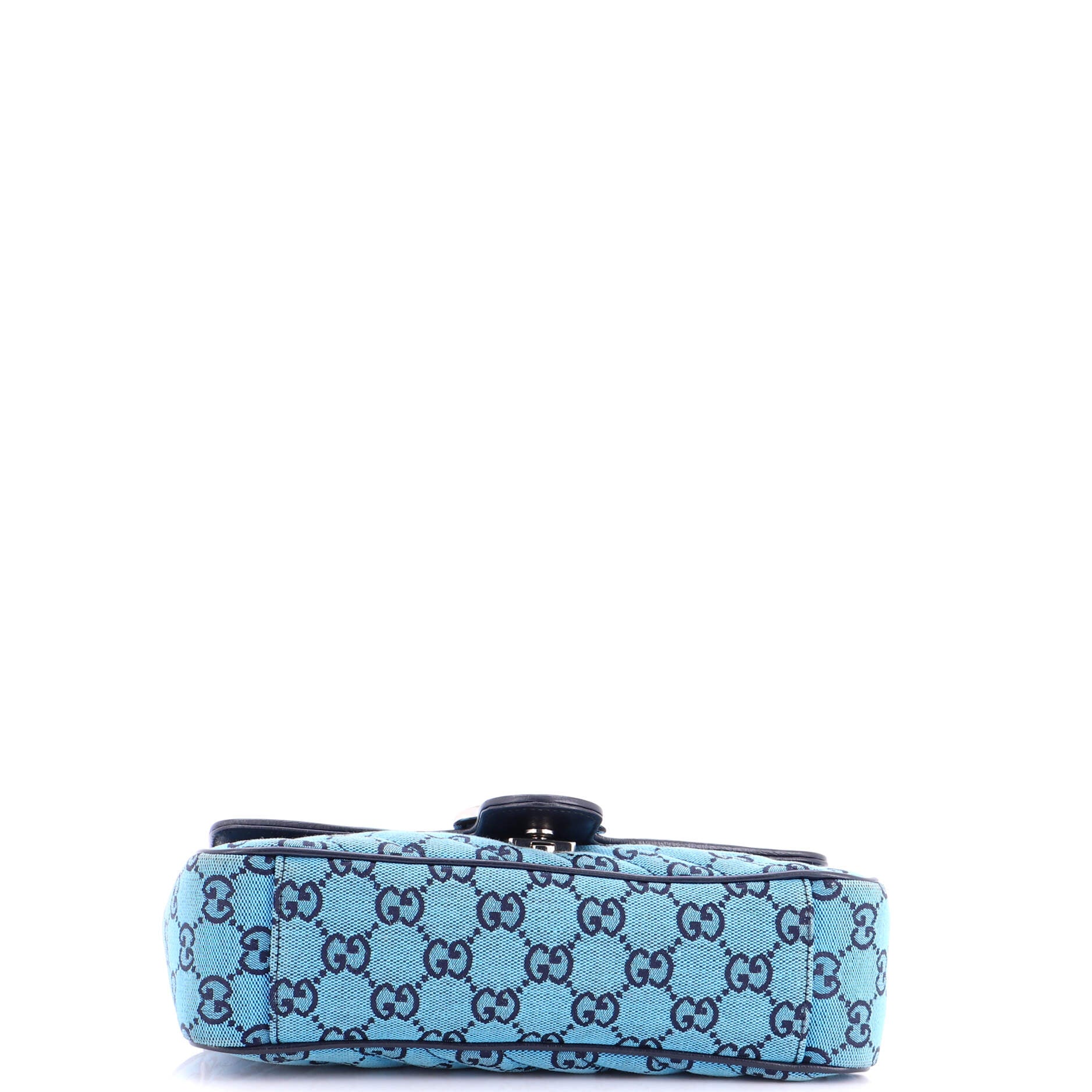 GG Marmont Flap Bag Diagonal Quilted GG Canvas with Leather Small - Image 4