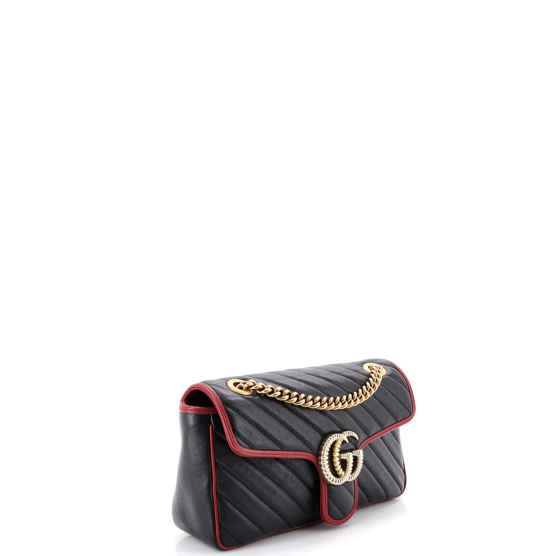 GG Marmont Flap Bag Diagonal Quilted Leather Small - Image 2