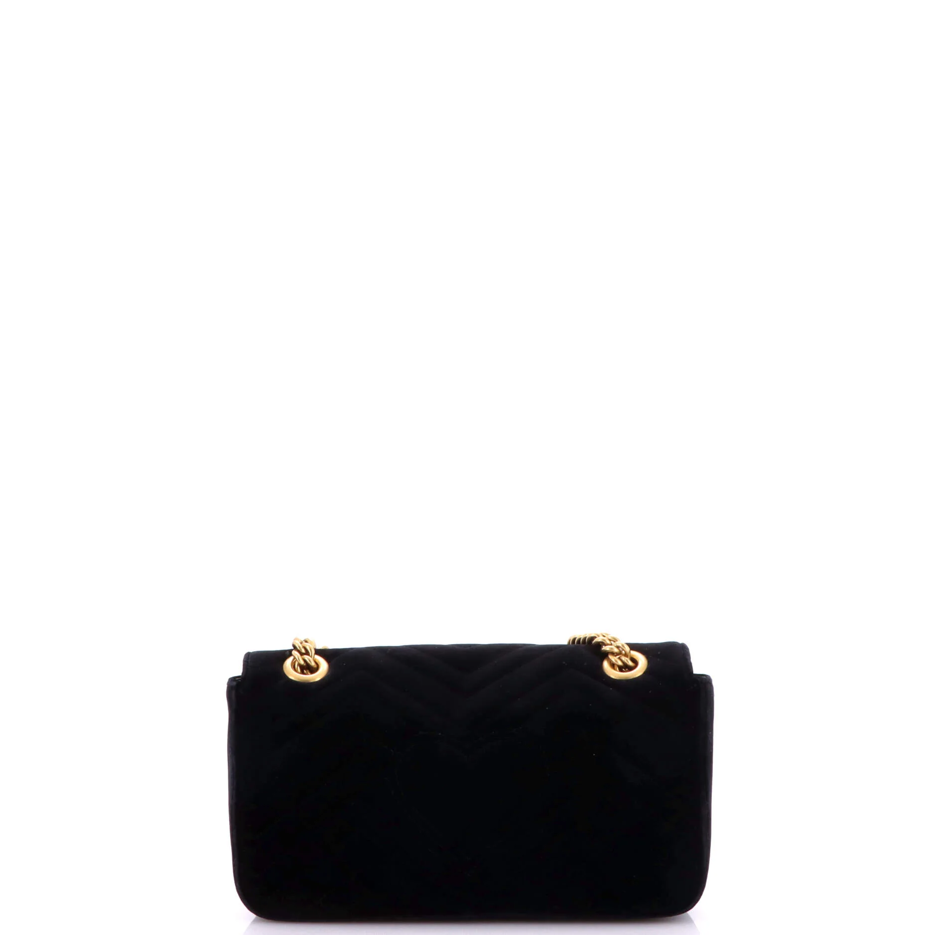 GG Marmont Flap Bag Embellished Matelasse Velvet Small - Image 3