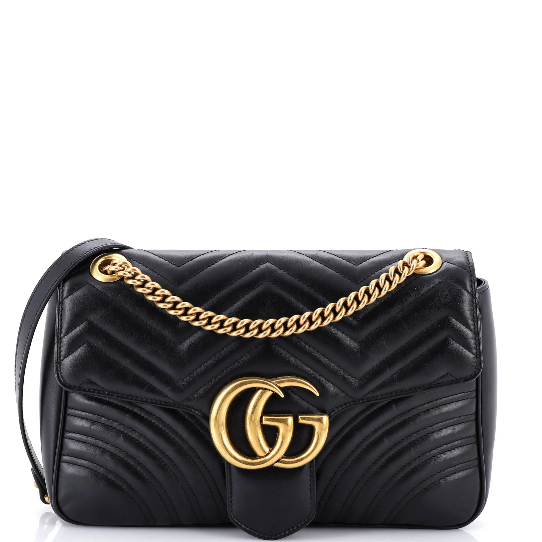 GG Marmont Flap Bag Matelasse Leather Medium