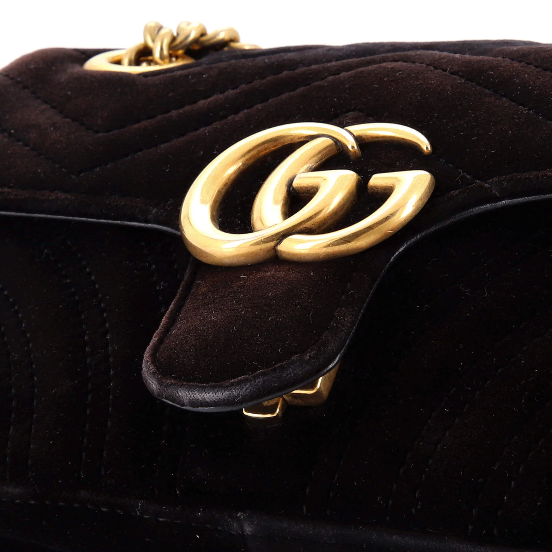 GG Marmont Flap Bag Matelasse Velvet Mini - Image 6