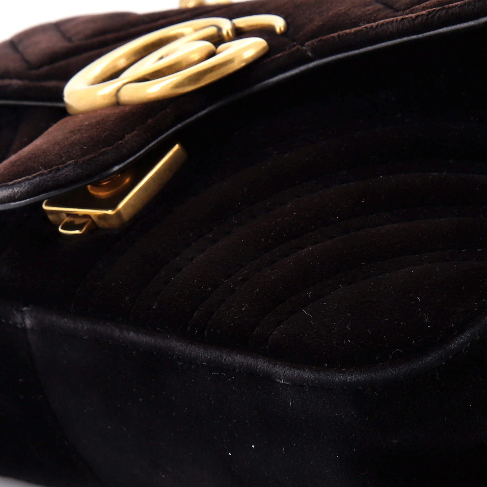 GG Marmont Flap Bag Matelasse Velvet Mini - Image 7