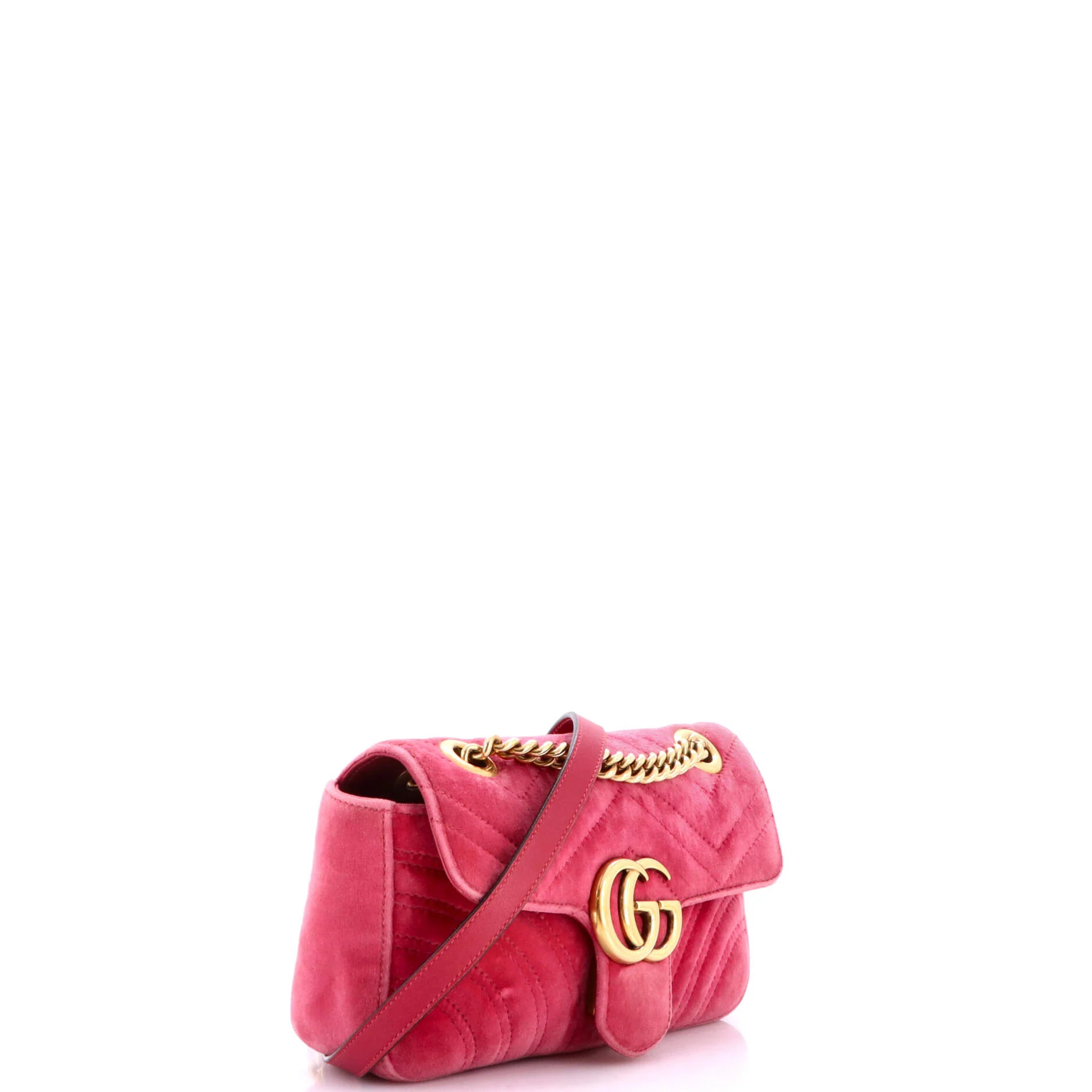 GG Marmont Flap Bag Matelasse Velvet Mini - Image 2